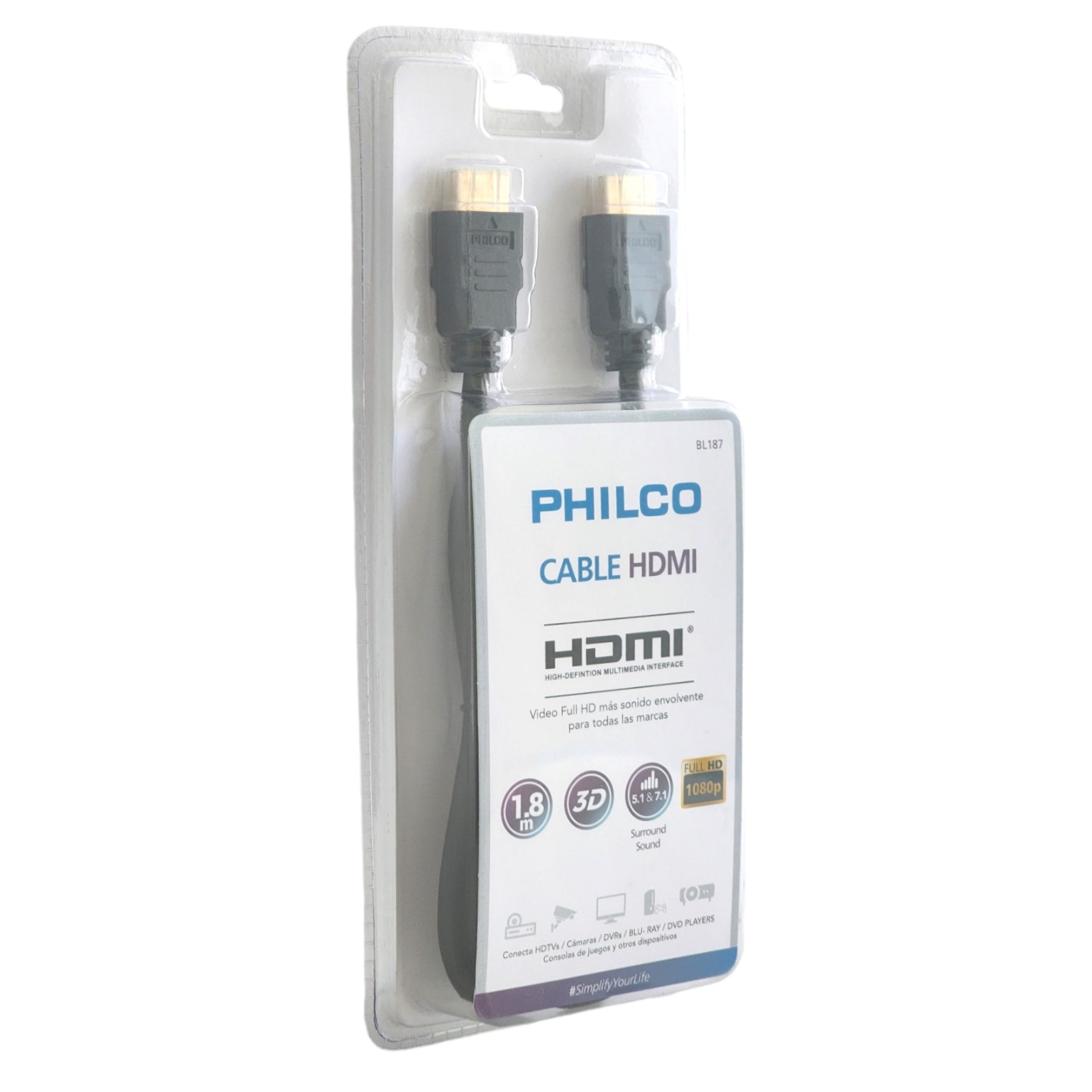 CABLE PHILCO HDMI 1.8MTS FULL HD V1.4 - 1