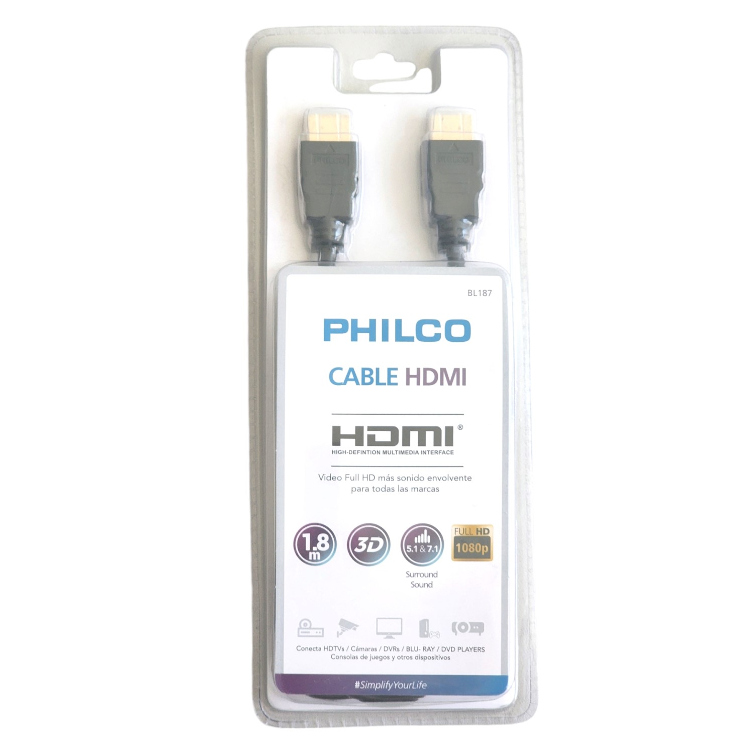 CABLE PHILCO HDMI 1.8MTS FULL HD V1.4 - 2