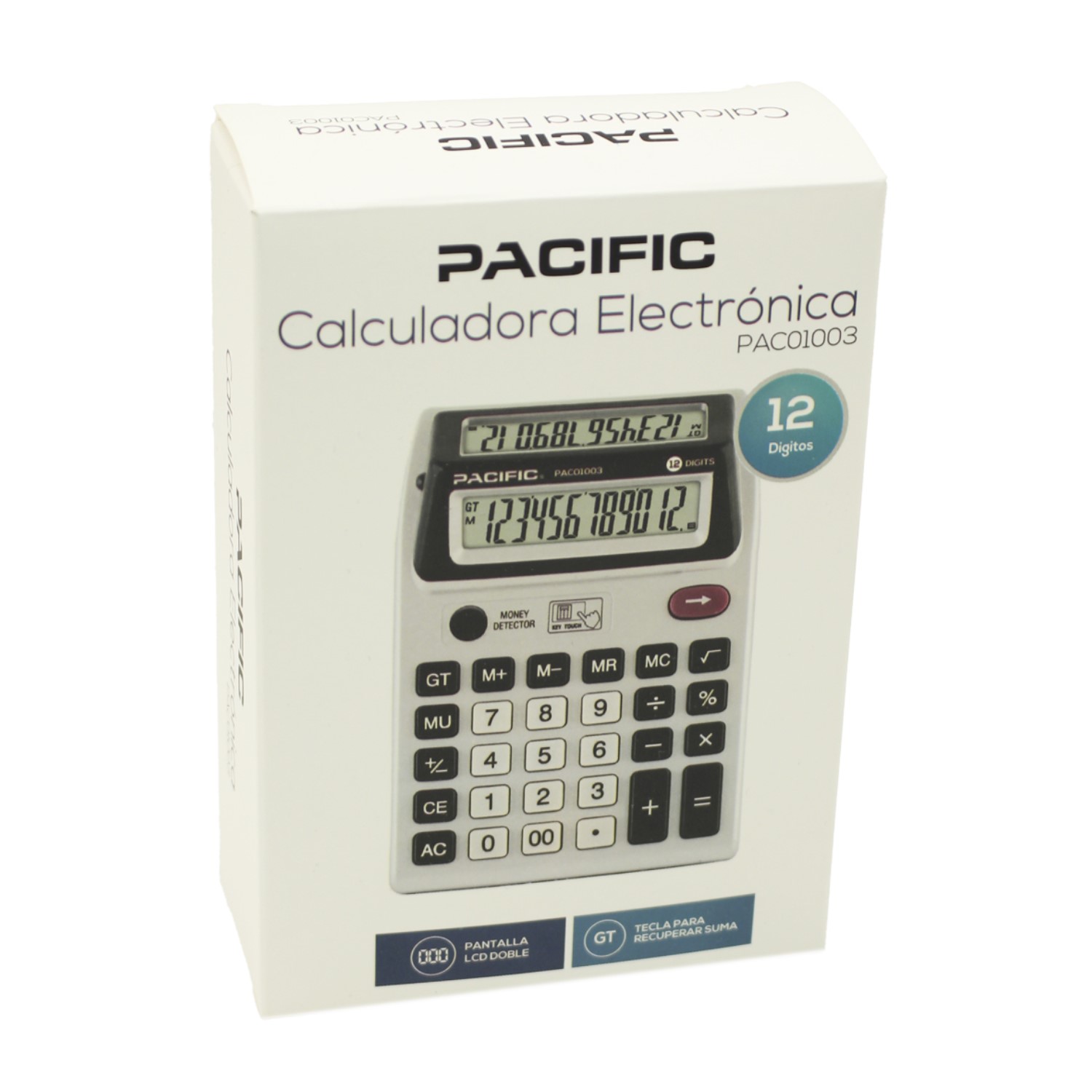 CALCULADORA PACIFIC PAC01003 DOBLE PANTALLA DETECTOR BILLETES - 4