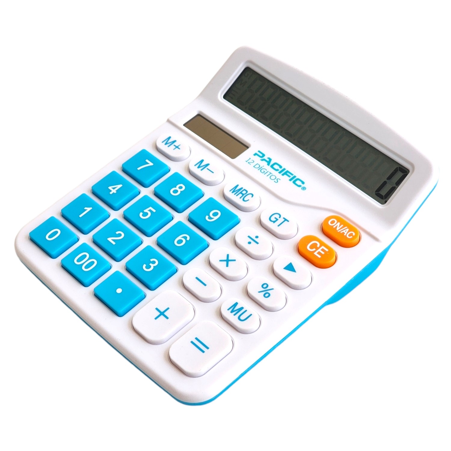 CALCULADORA PACIFIC PAC01122LB CELESTE ELECTRÓNICA 12 DIG - 1