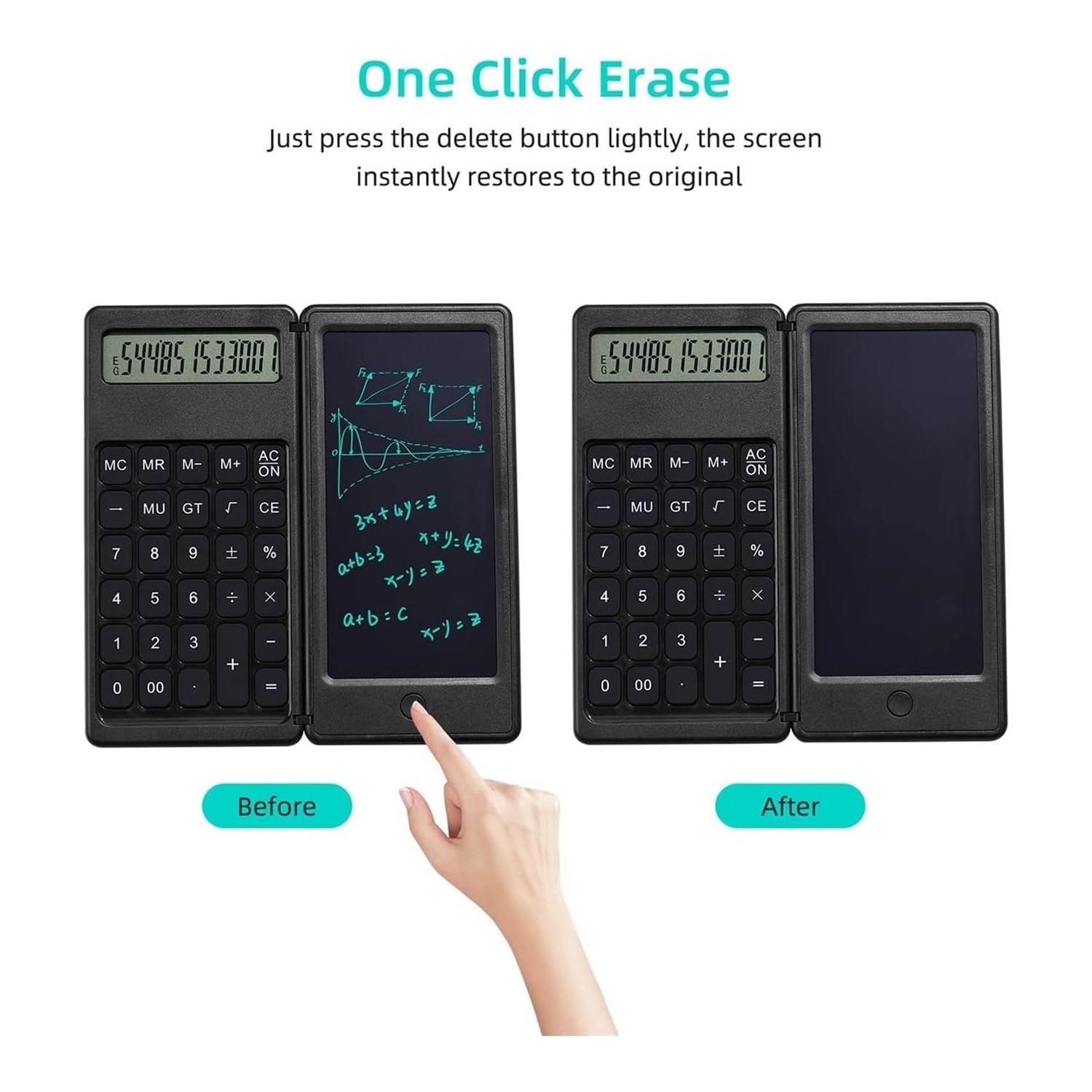 CALCULADORA TECNOLAB TL140 LCD CON PANTALLA ESCRITURA - 4
