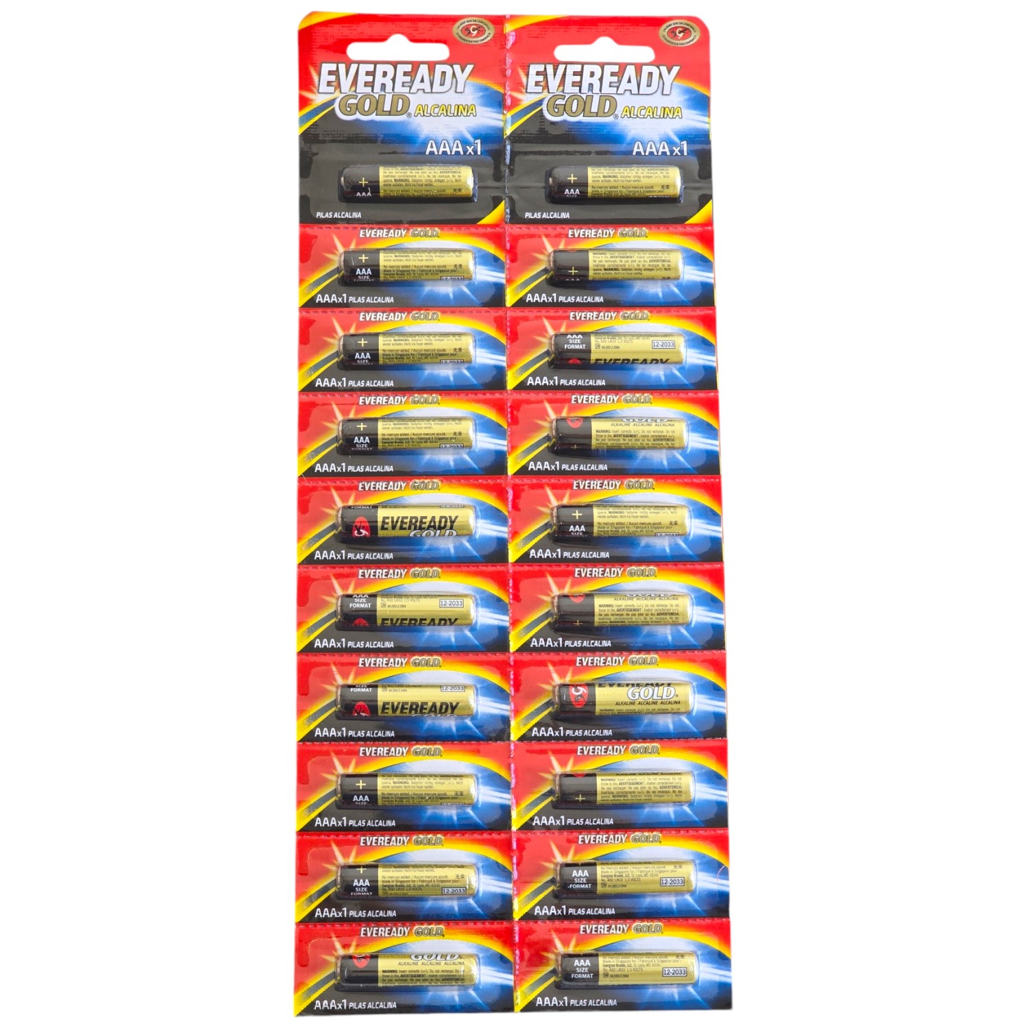 PILA EVEREADY PACK 20 AAA ALCALINA TIRA PREPICADA - 1