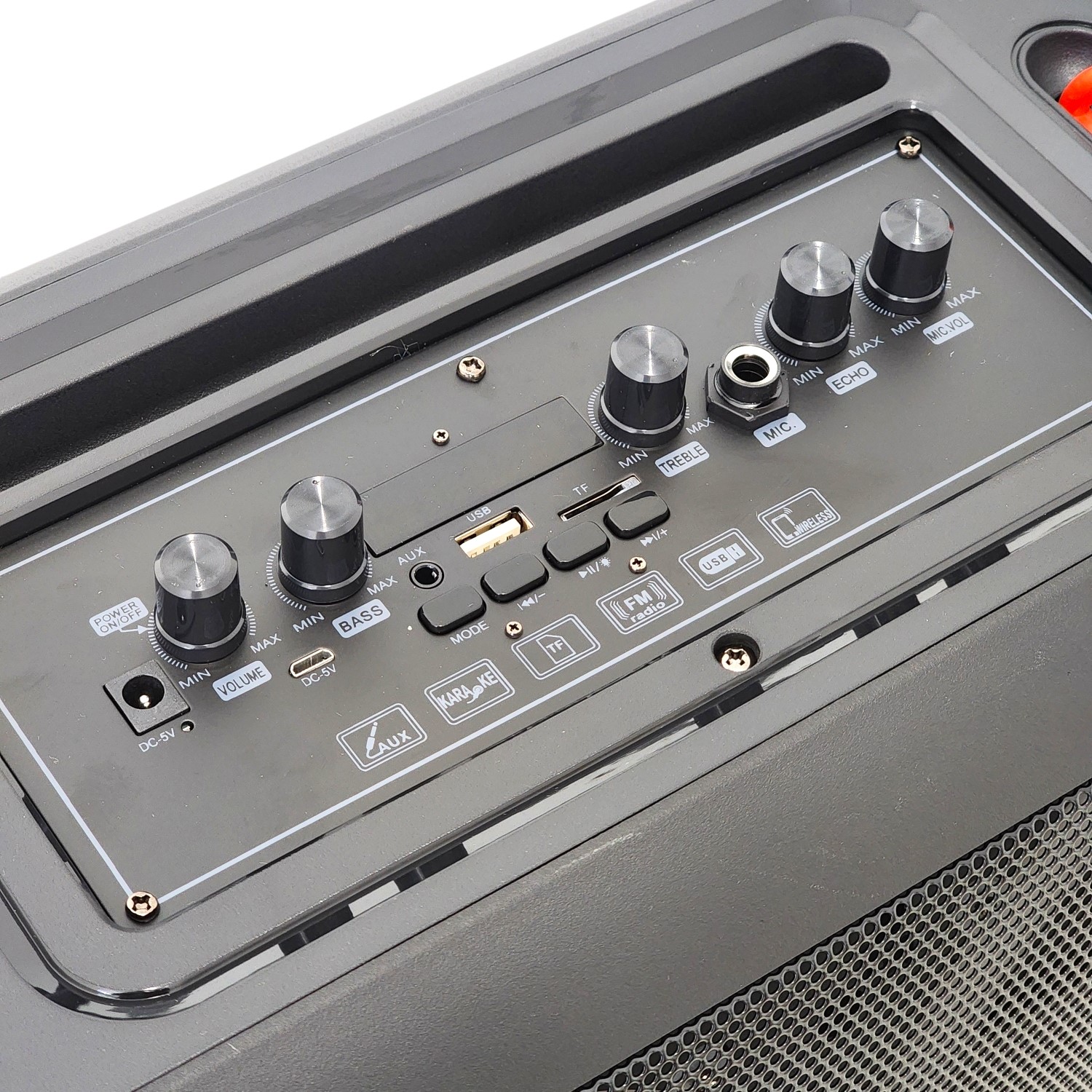 PARLANTE AUDIO PRO KARAOKE BT CON CONTROL DE BAJOS RGB AP02098 - 3