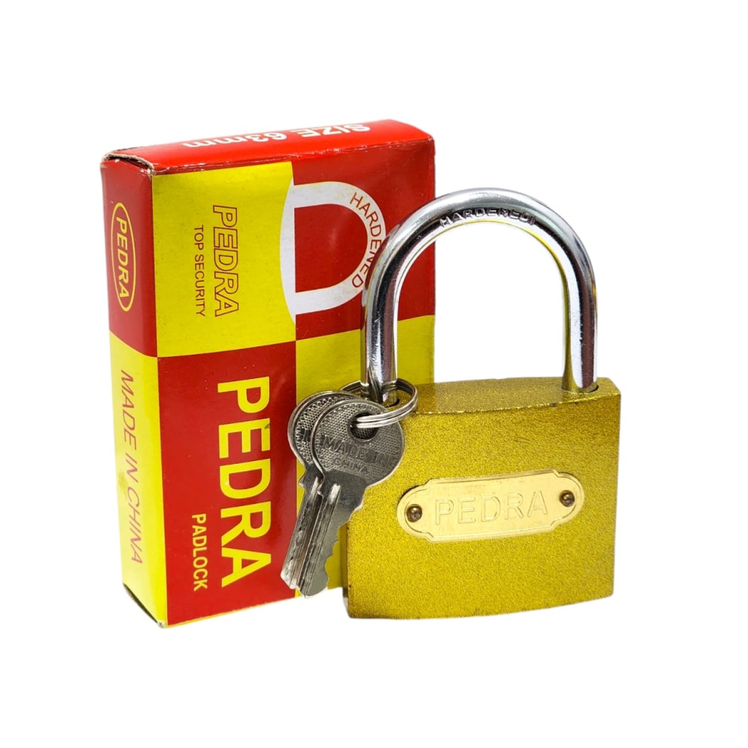CANDADO SEGURIDAD DBG1518 DORADO PEDRA 63MM - 3
