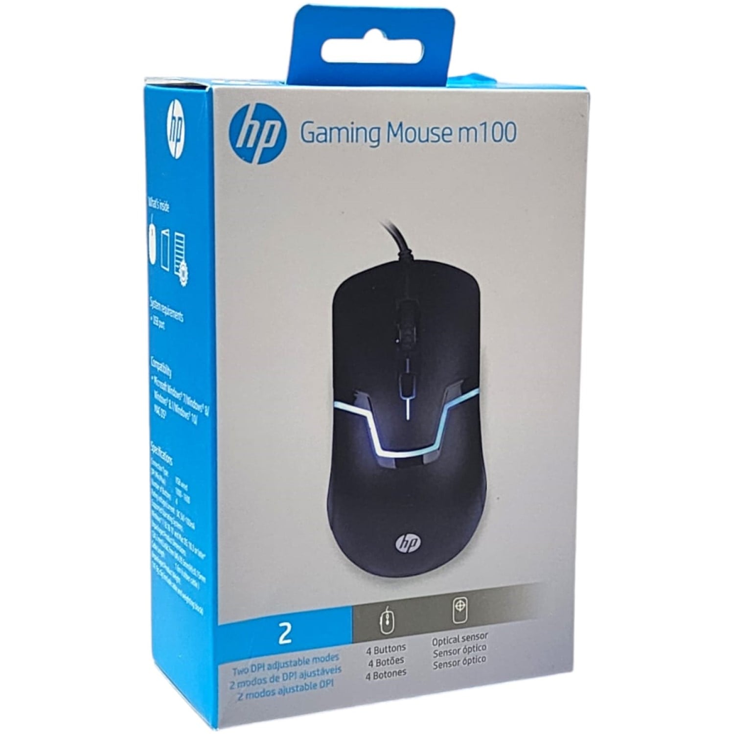 MOUSE HP GAMER USB M100 1600DPI BLANCO - 4