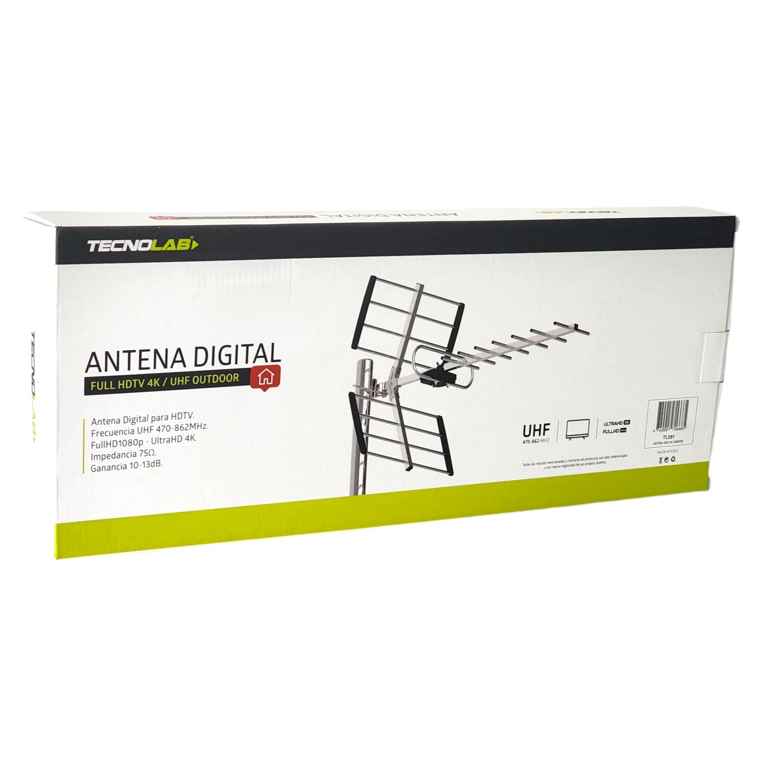 ANTENA DIGITAL TECNOLAB PARA TV EXTERIOR 10-13 DB HDTV & 4K - 3