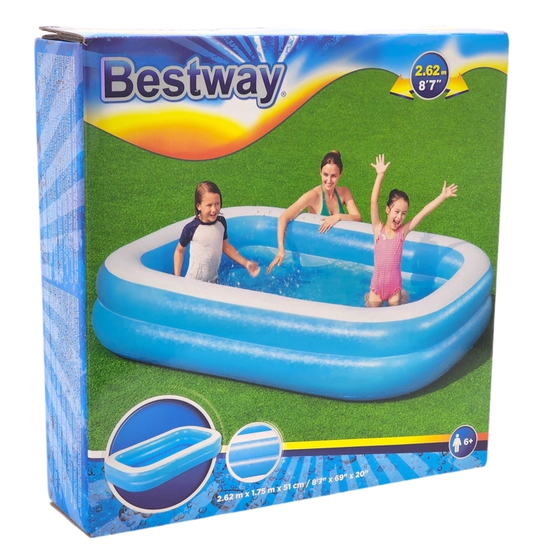 PISCINA INFLABLE BESTWAY 54006 RECTANGULAR 2.62M AZUL - 4