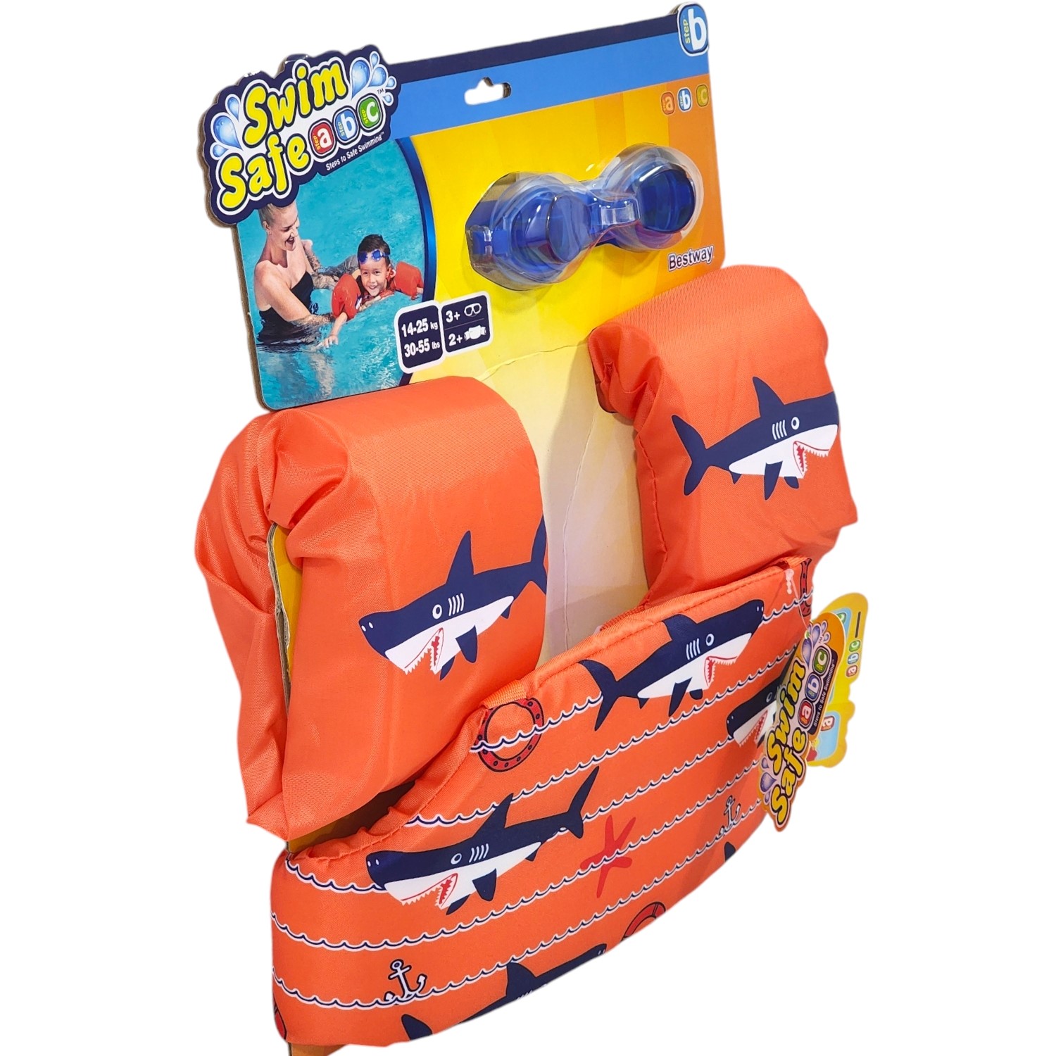 KIT FLOTADOR BESTWAY 32222 BRAZO + LENTES AGUA NIÑO - 6