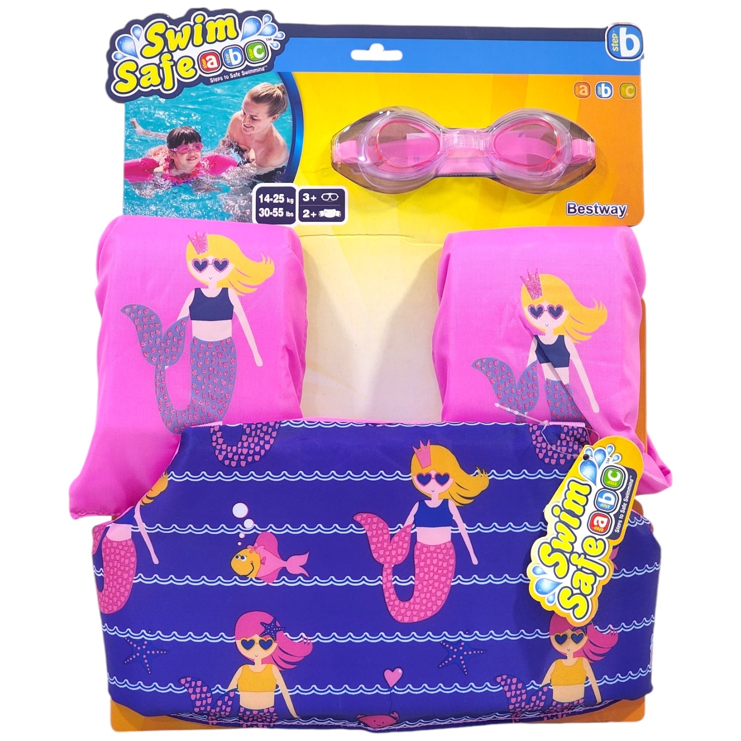 KIT FLOTADOR BESTWAY 32222 BRAZO + LENTES AGUA NIÑA - 7