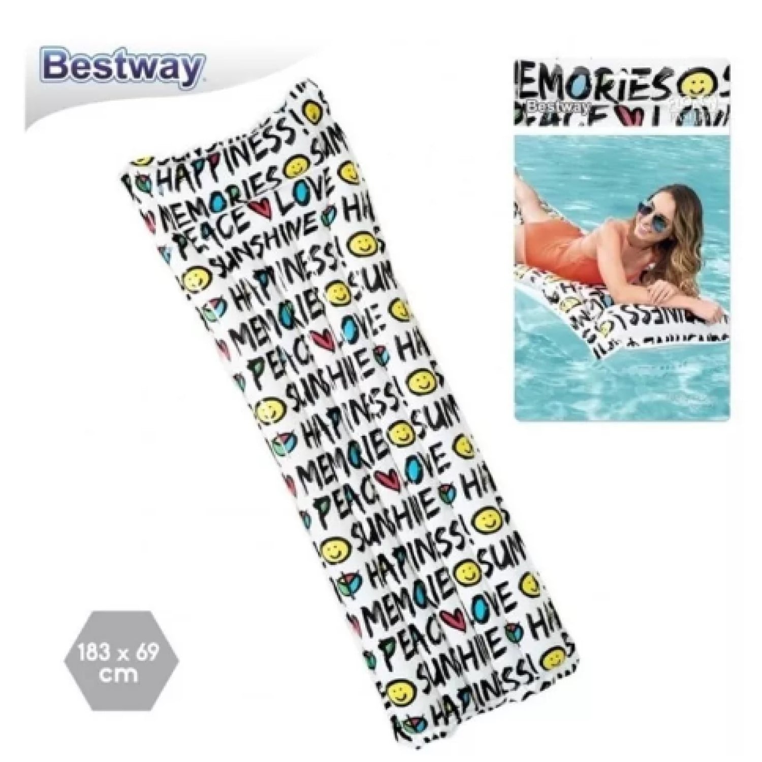 COLCHONETA BESTWAY 44058E INFLABLE CITAS 183 CM - 5