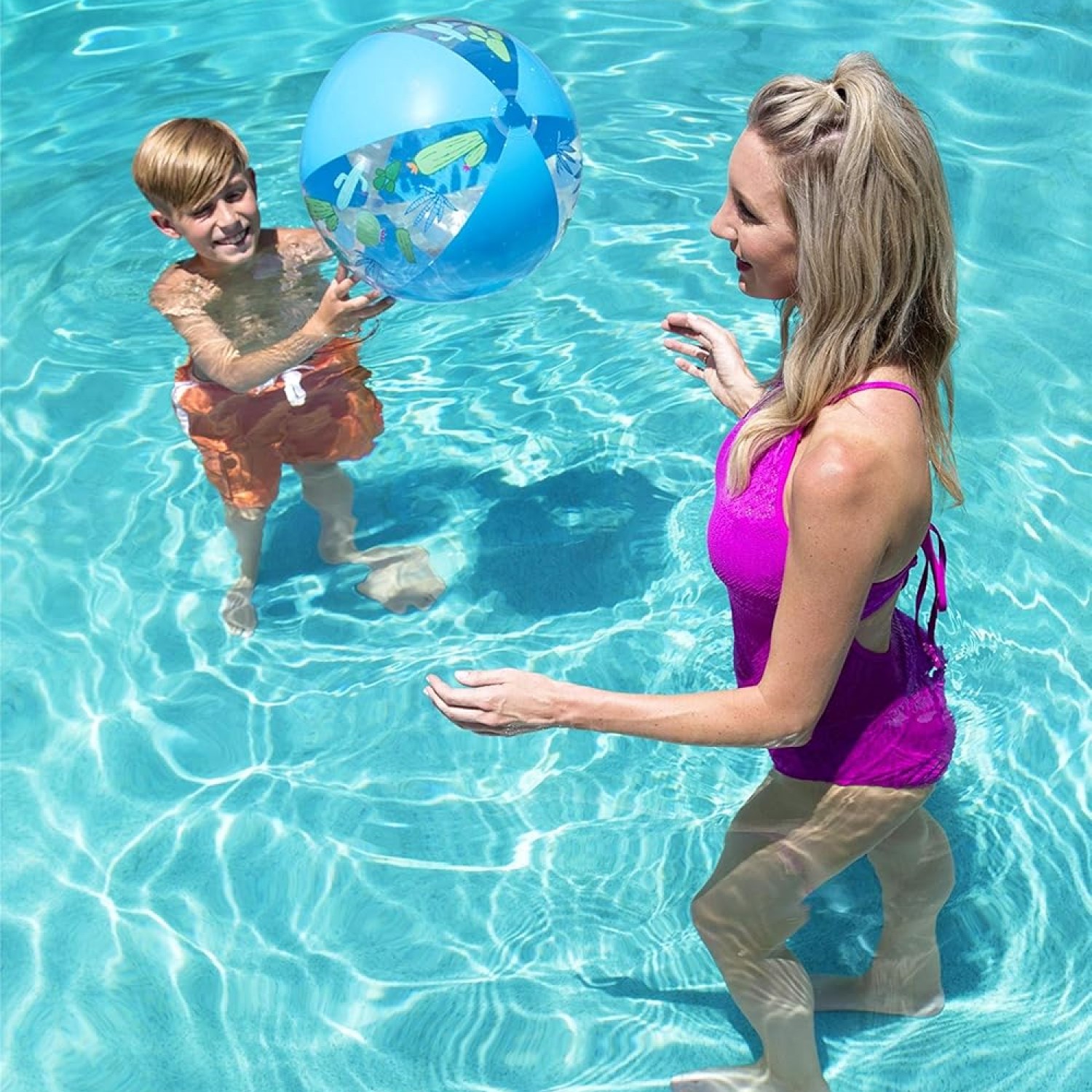 PELOTA INFLABLE BESTWAY PLAYA SPLASH 51 CM AZUL - 2