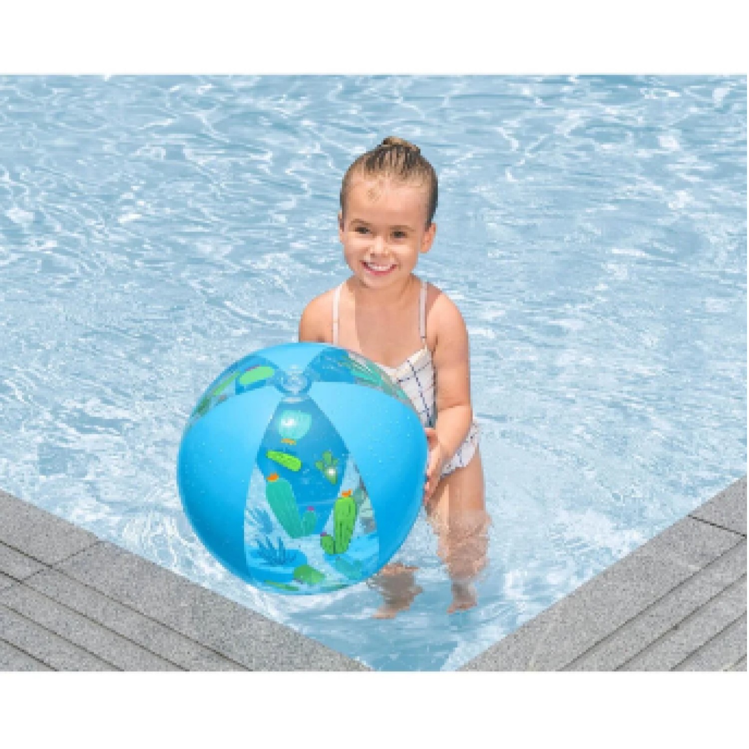 PELOTA INFLABLE BESTWAY PLAYA SPLASH 51 CM AZUL - 3