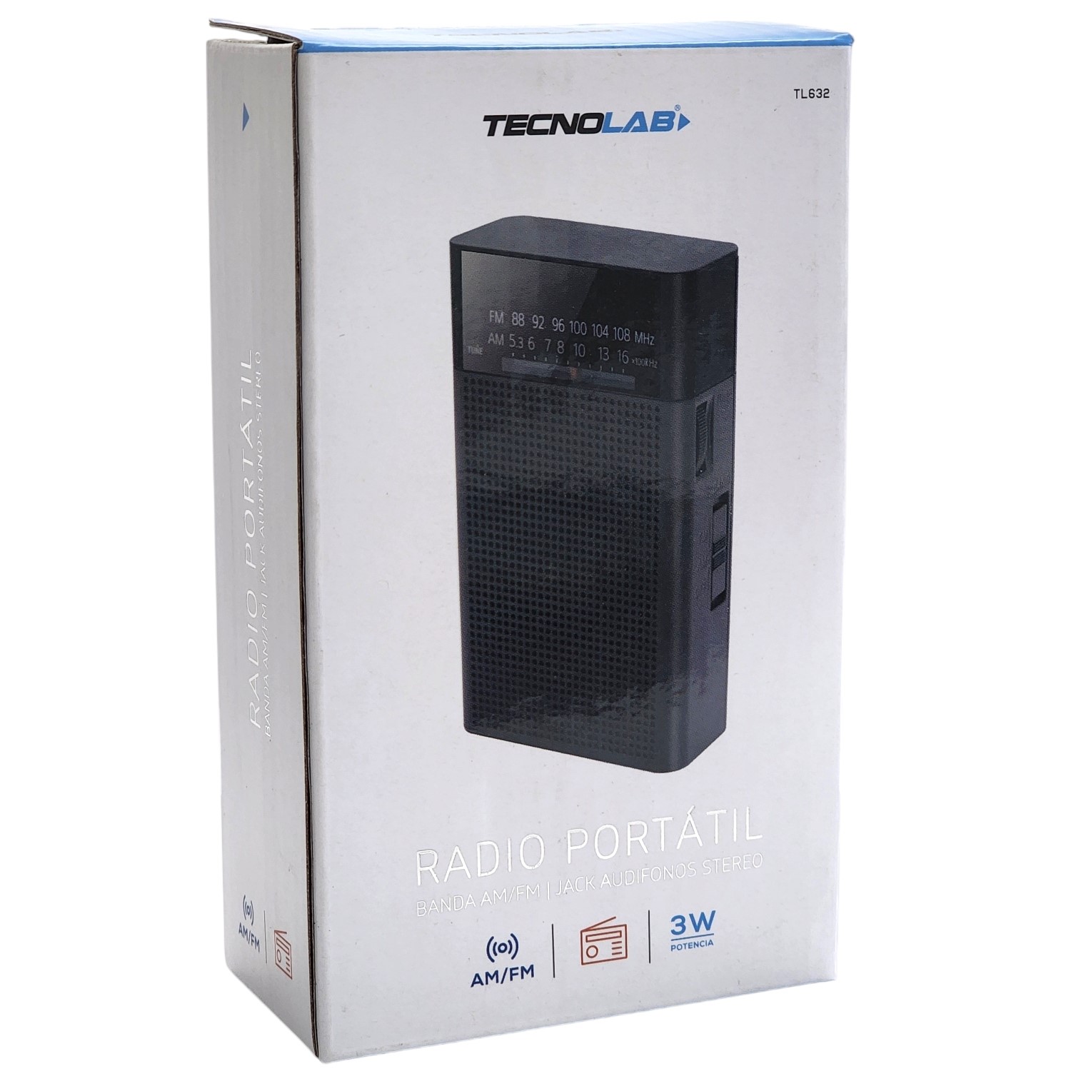 RADIO PORTÁTIL DE BOLSILLO BANDA AM/FM TECNOLAB TL632 - 8