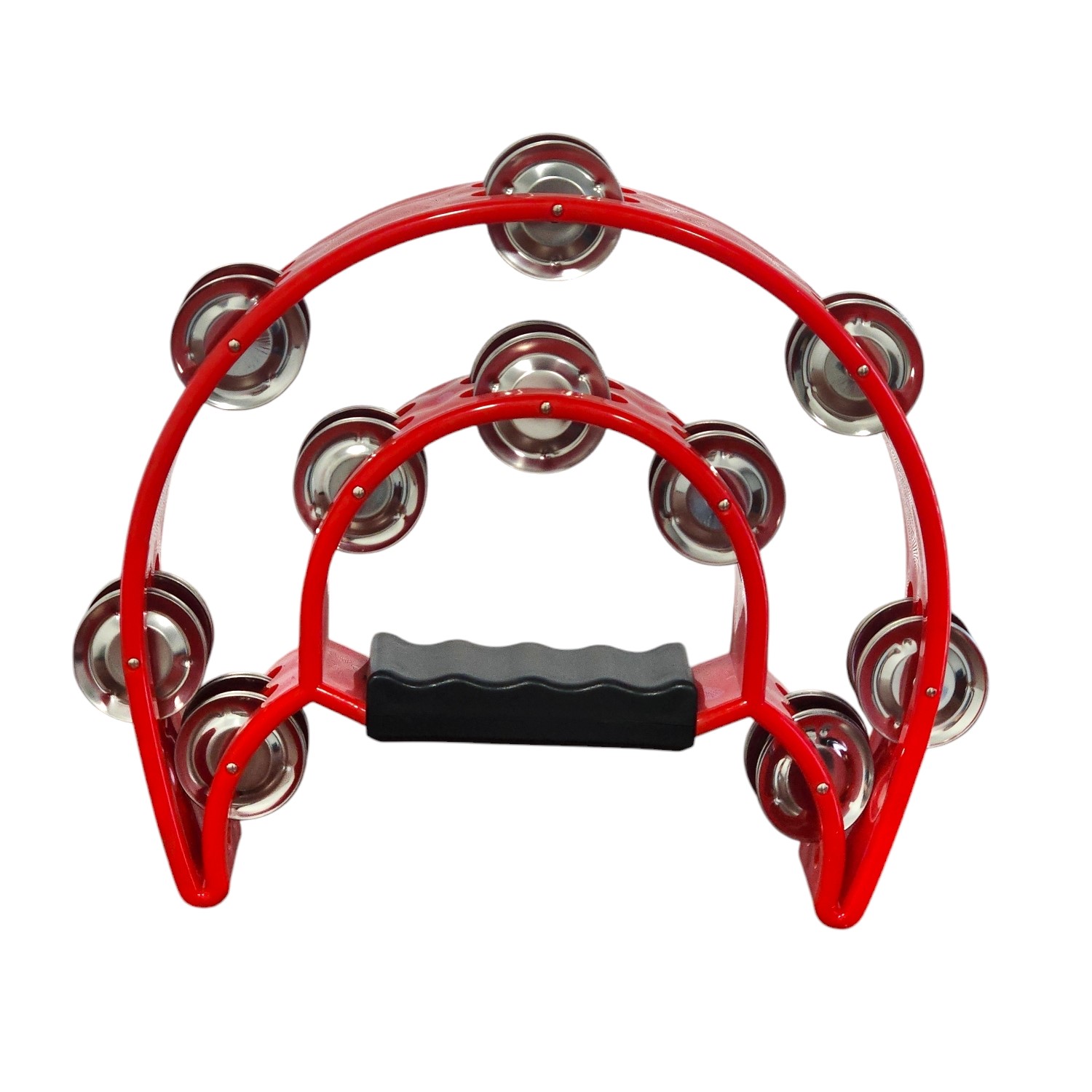 PANDERO MUSICAL MEDIA LUNA HENDRIX ROJO 20X20 CM - 1