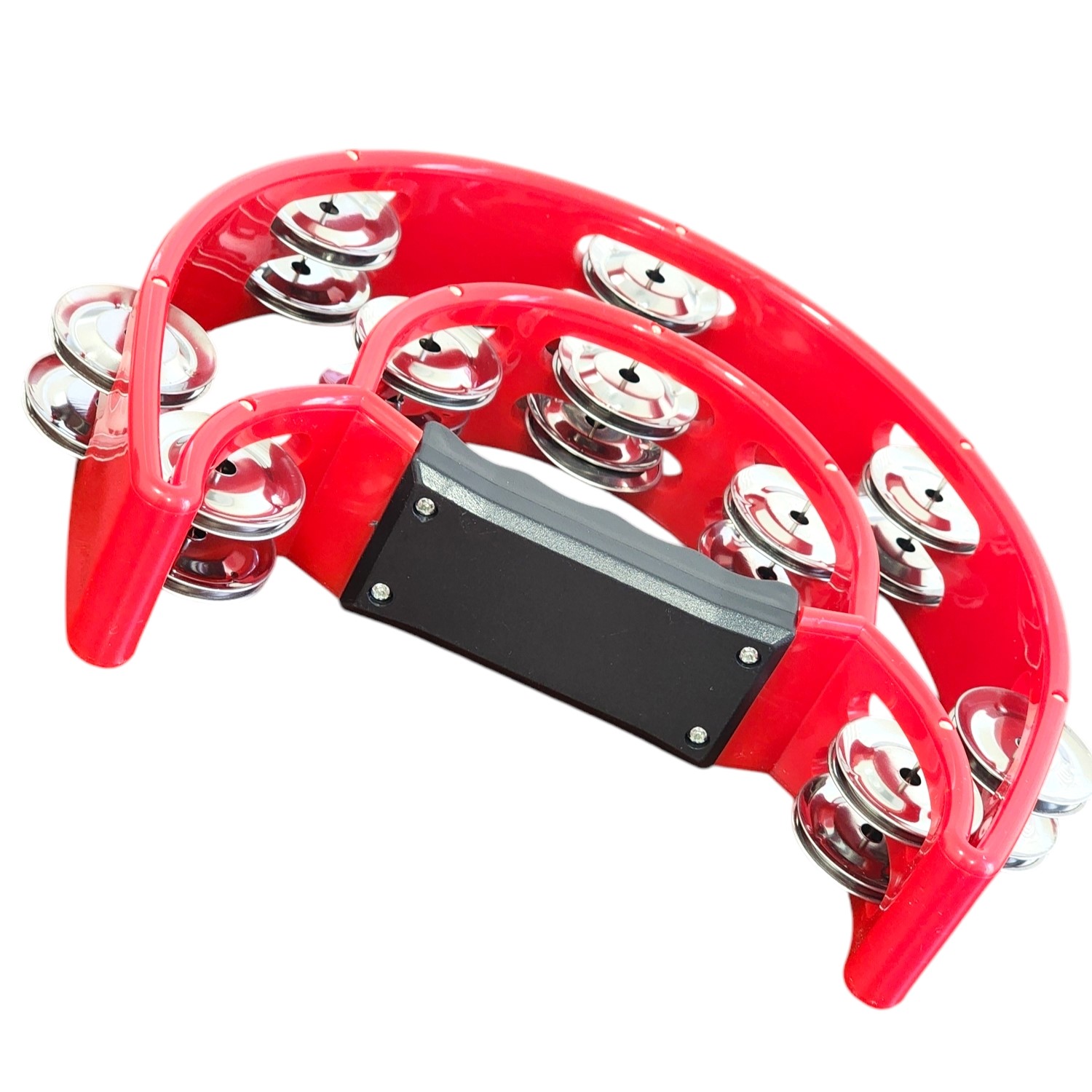 PANDERO MUSICAL MEDIA LUNA HENDRIX ROJO 20X20 CM - 2