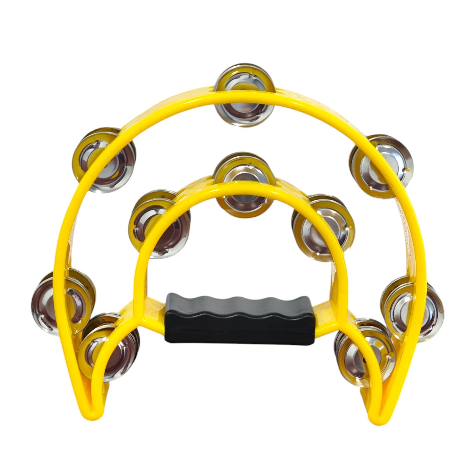 PANDERO MUSICAL MEDIA LUNA HENDRIX AMARILLO 20X20 CM - 1