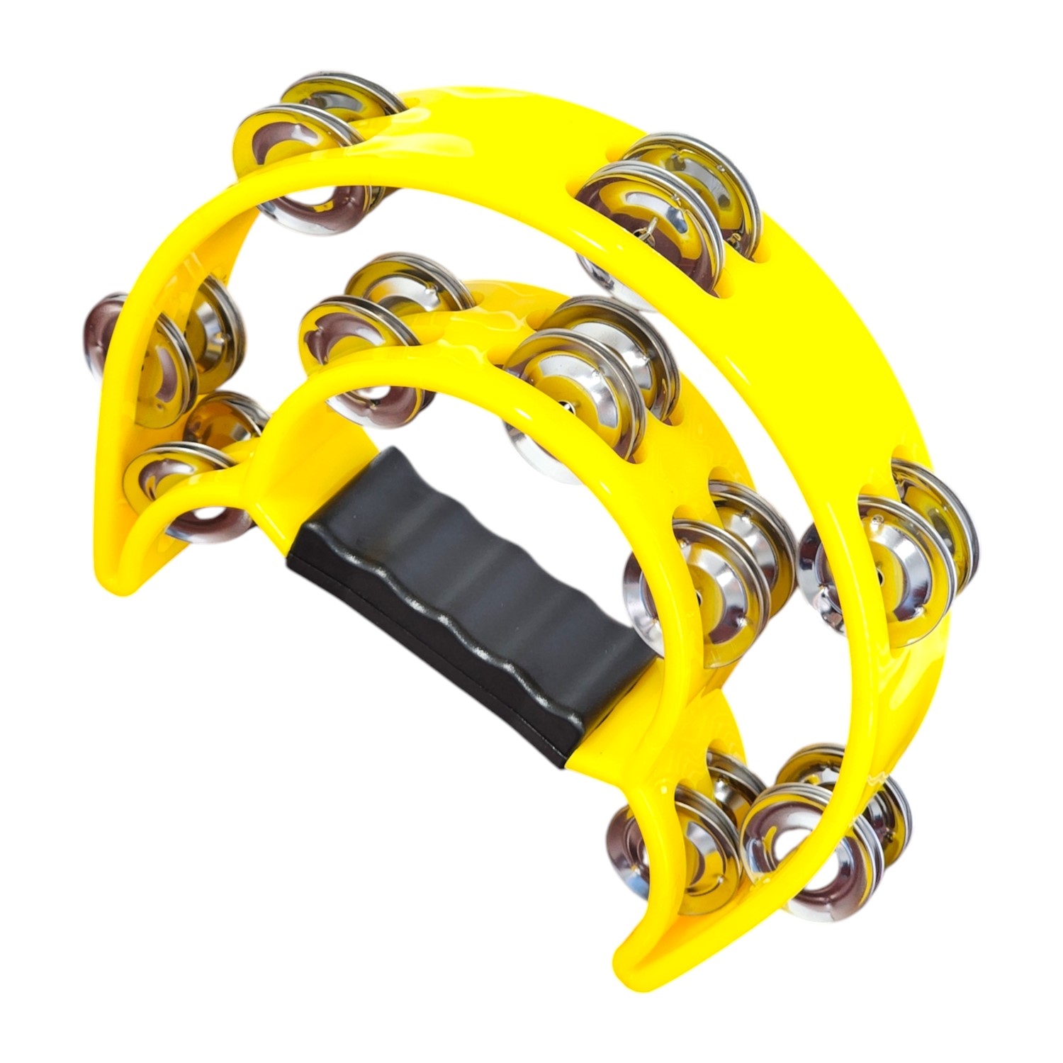 PANDERO MUSICAL MEDIA LUNA HENDRIX AMARILLO 20X20 CM - 3