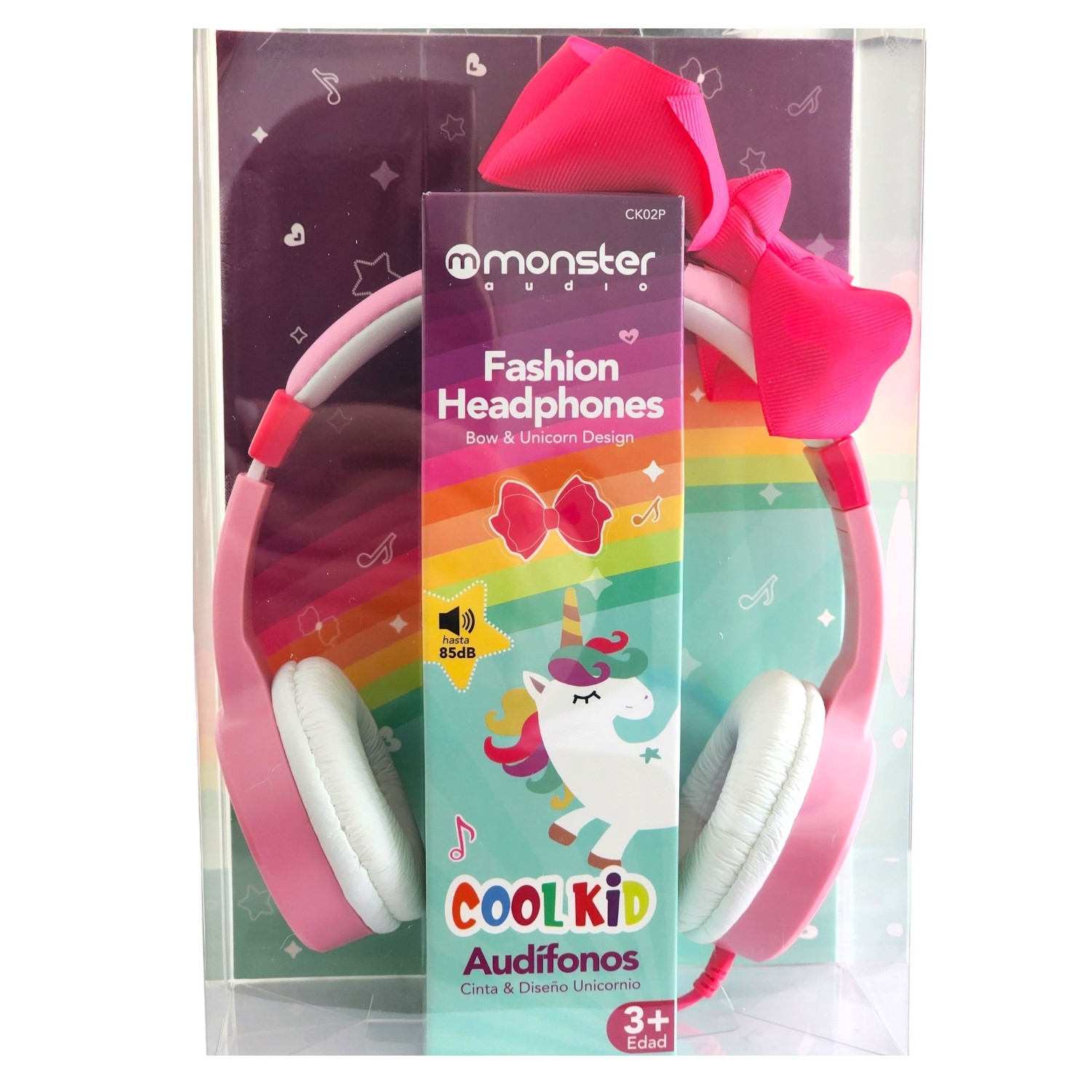 AUDÍFONO PARA NIÑA MONSTER CON LAZO DISEÑO UNICORNIO CK02P - 5
