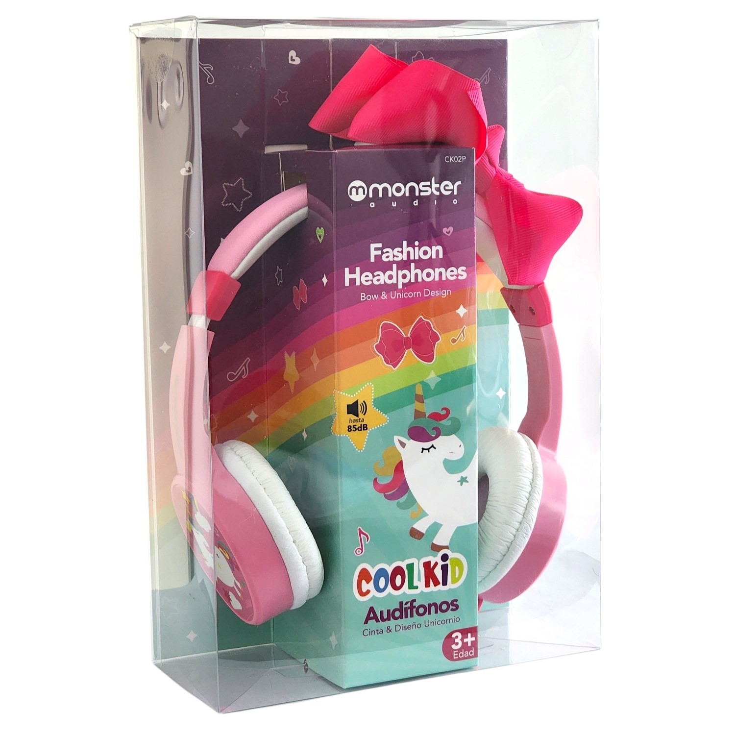 AUDÍFONO PARA NIÑA MONSTER CON LAZO DISEÑO UNICORNIO CK02P - 6