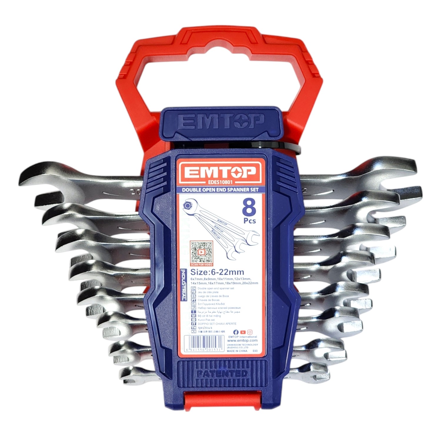 KIT DE 8 LLAVES DE PUNTA 6-22MM EMTOP EDES10801 - 1