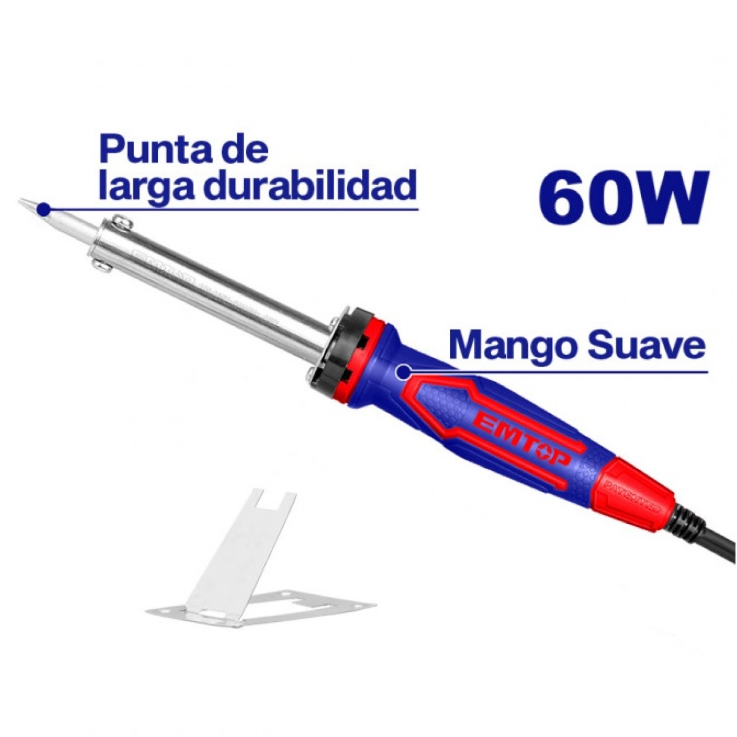 SOLDADOR ELÉCTRICO CAUTÍN DE PUNTA RECTA 60W EMTOP - 5