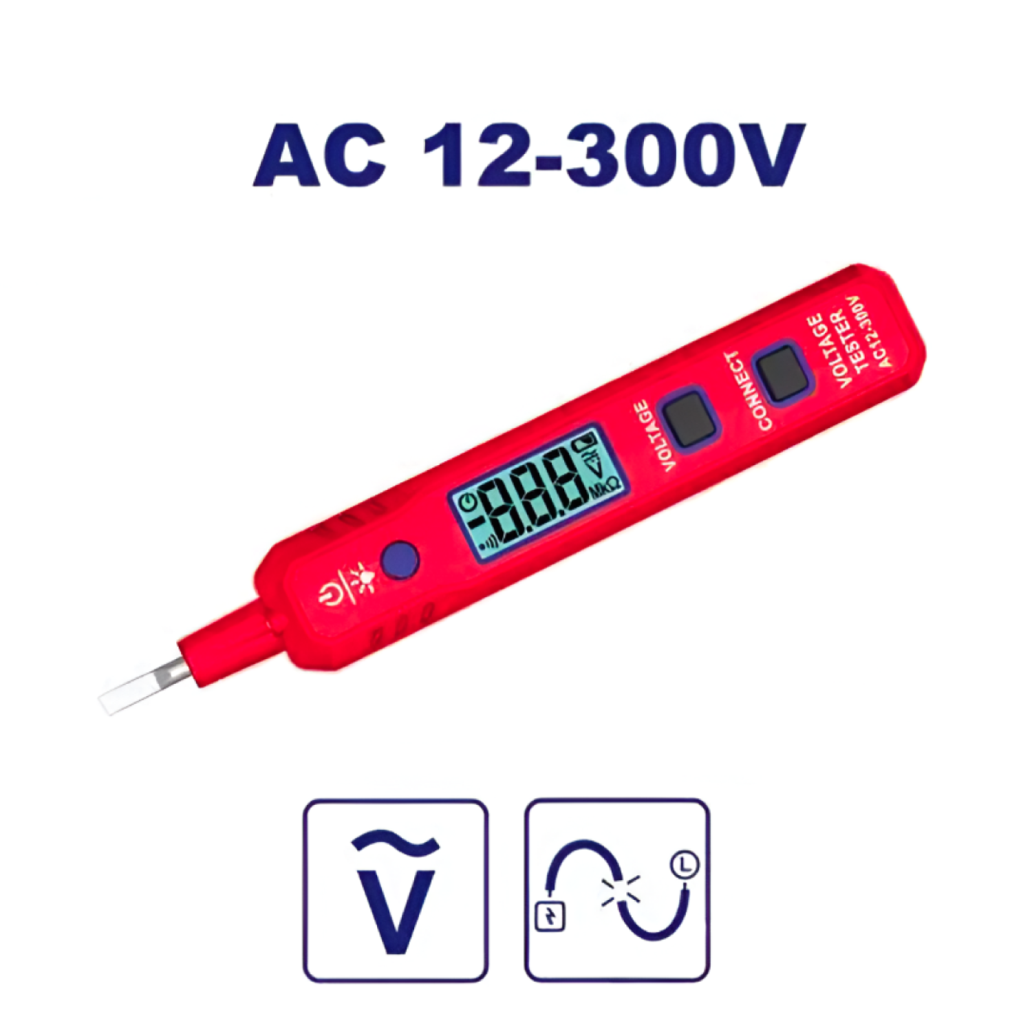 PROBADOR TESTER DIGITAL LAPIZ 12-300V EMTOP ETPL30021 - 5