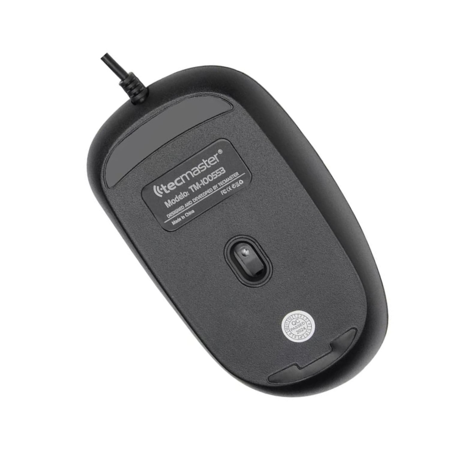 MOUSE ÓPTICO CON CABLE USB 1600 DPI TECMASTER NEGRO - 3