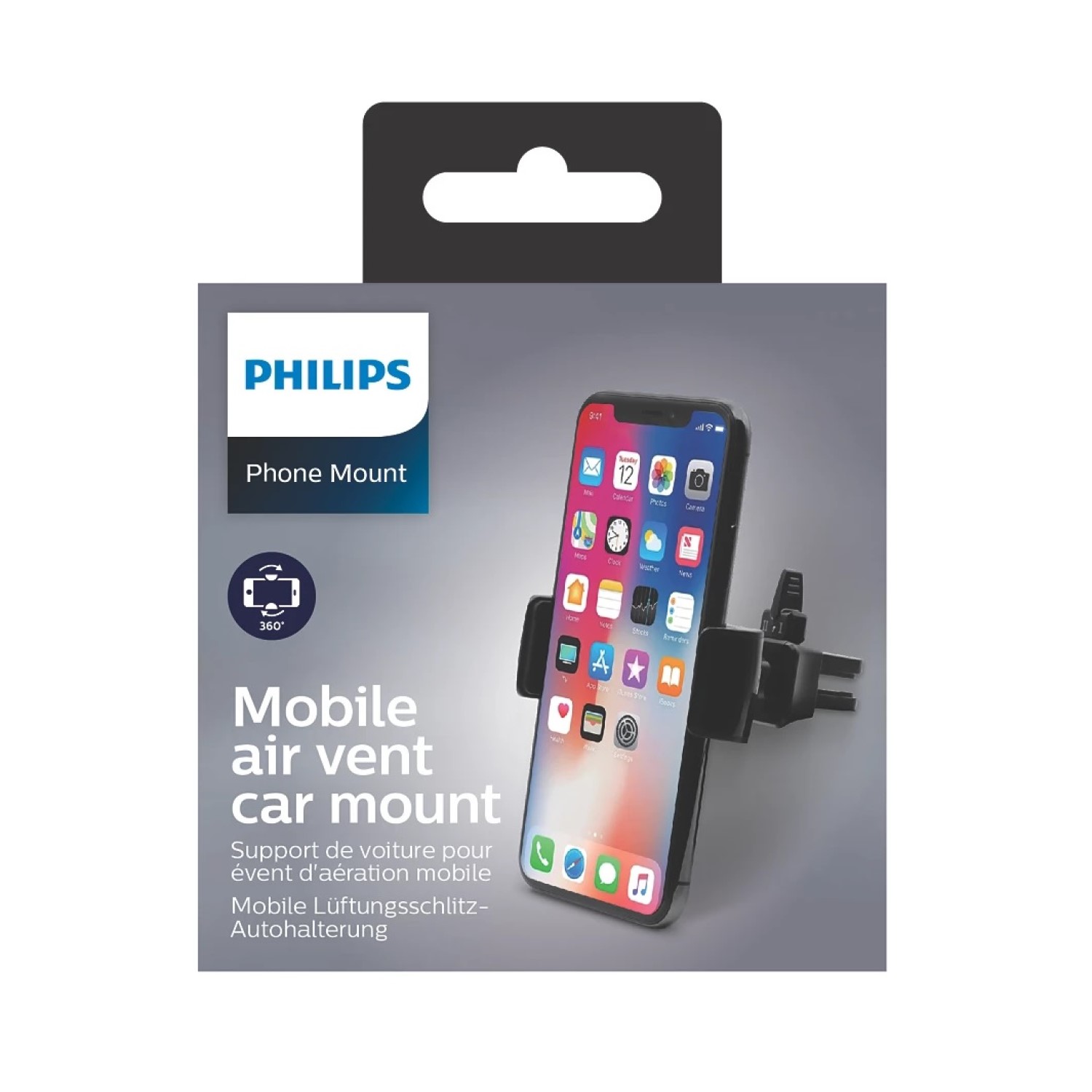 SOPORTE CELULAR REJILLA VENTILACIÓN AUTO PHILIPS 1411AB - 2