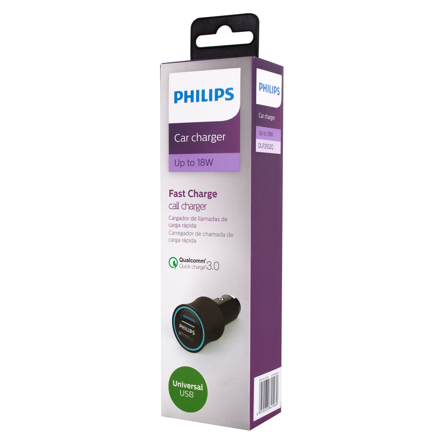 CARGADOR PARA AUTO ULTRARRÁPIDO QC 3.0 18W PHILIPS - 3