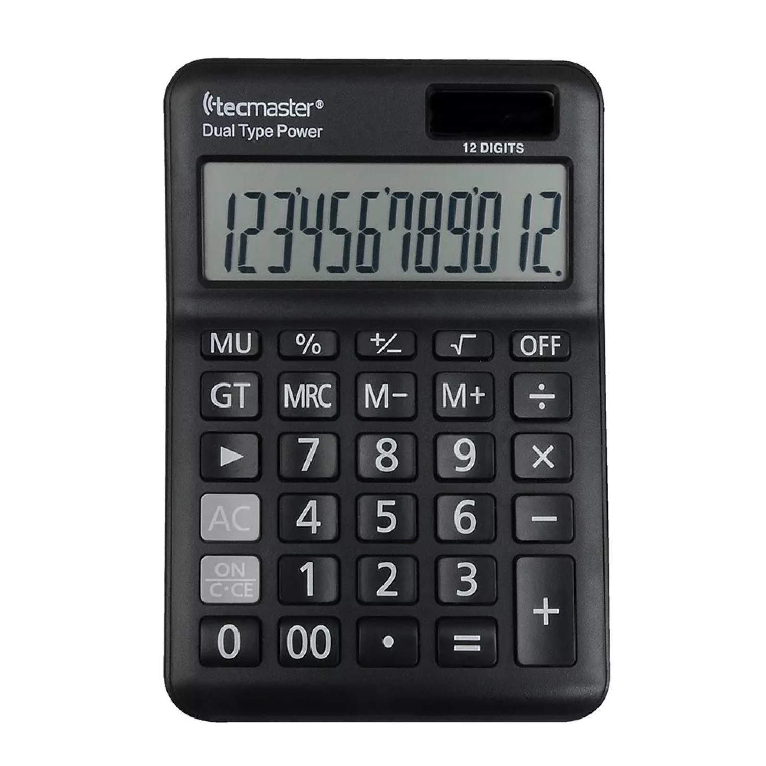 CALCULADORA CON PANEL SOLAR 12 DÍGITOS TECMASTER TM100558 - 1