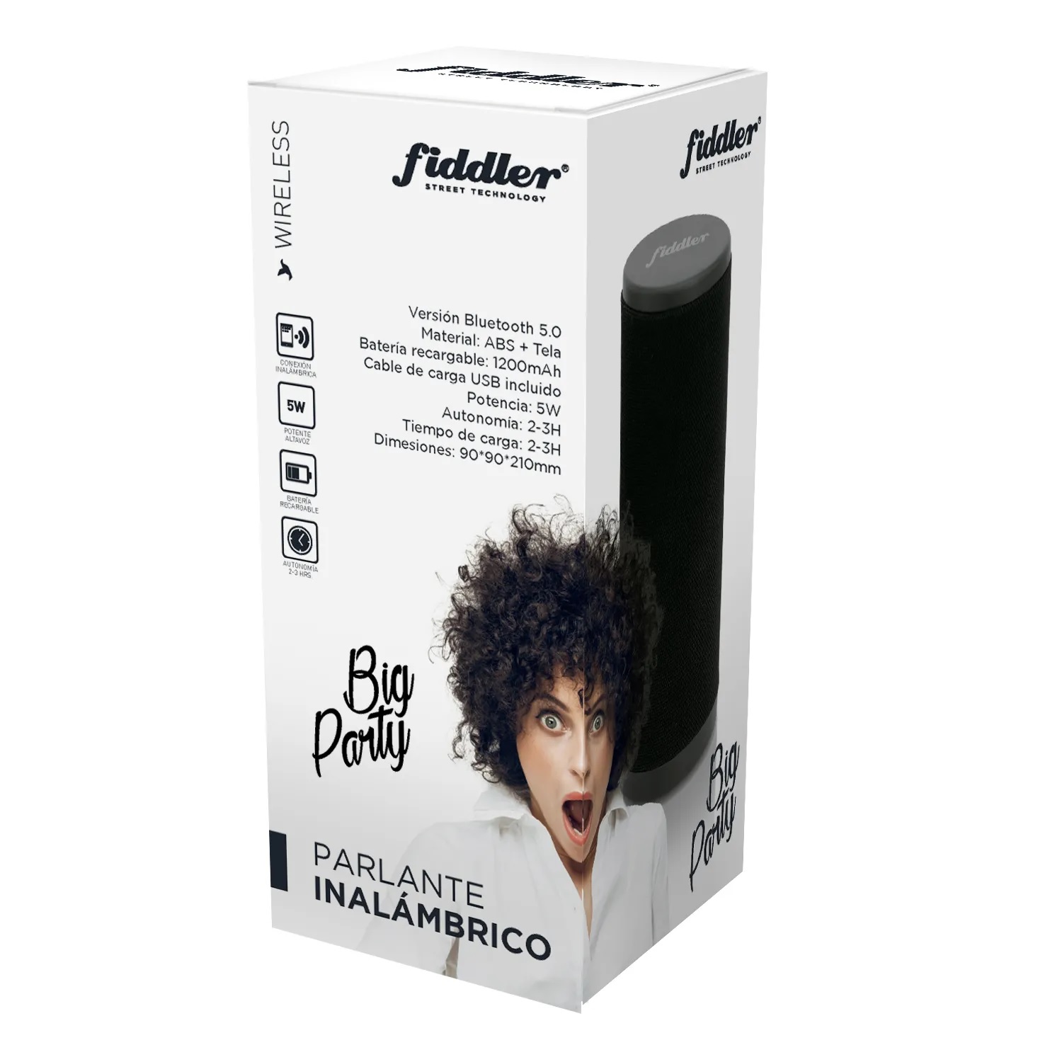 PARLANTE PORTÁTIL BT BIG PARTY FIDDLER FD3823 NEGRO - 3