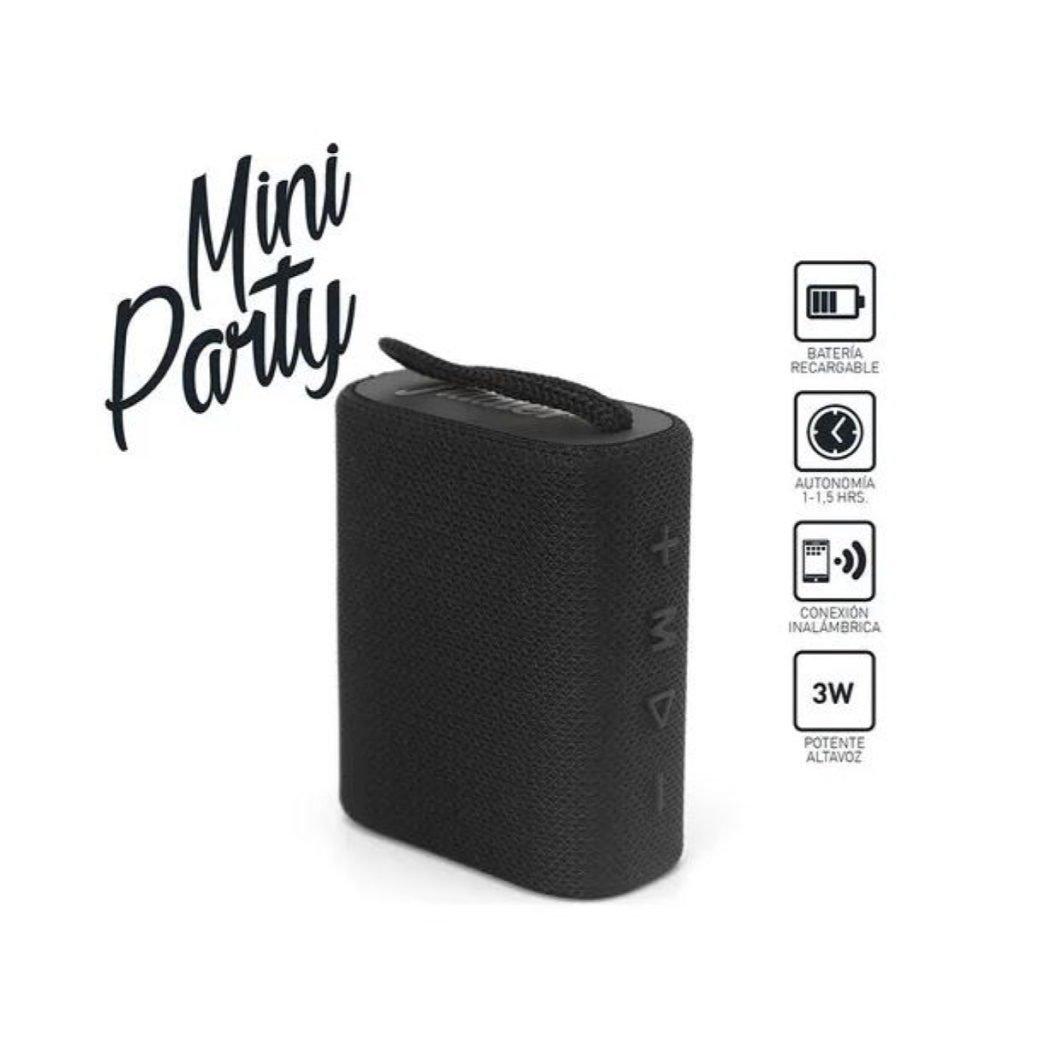 PARLANTE PORTÁTIL BT TWS FIDDLER MINI PARTY FD-3811 NEGRO - 2
