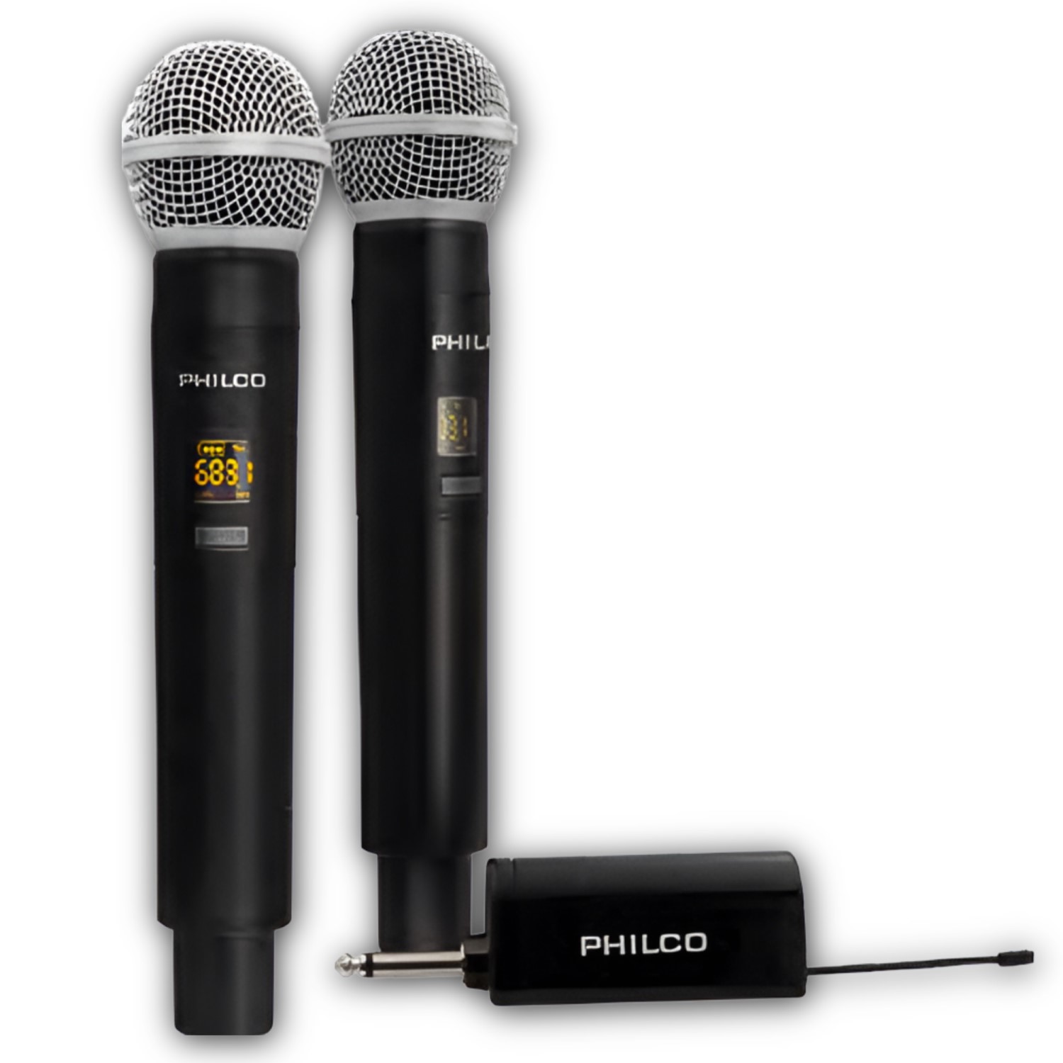 KIT MICRÓFONOS INALÁMBRICOS UHF PHILCO WM314 CON RECEPTOR - 4