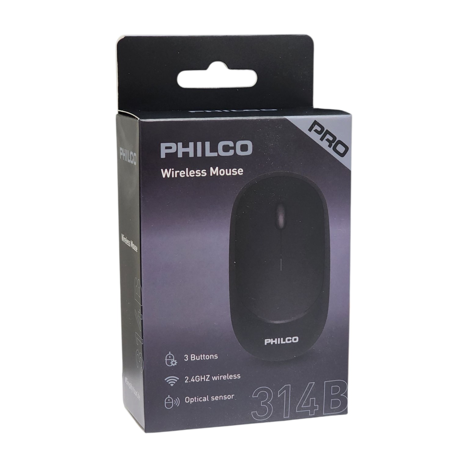 MOUSE INALÁMBRICO PHILCO PRO 2.4G EN COLOR NEGRO PPR7314B - 7