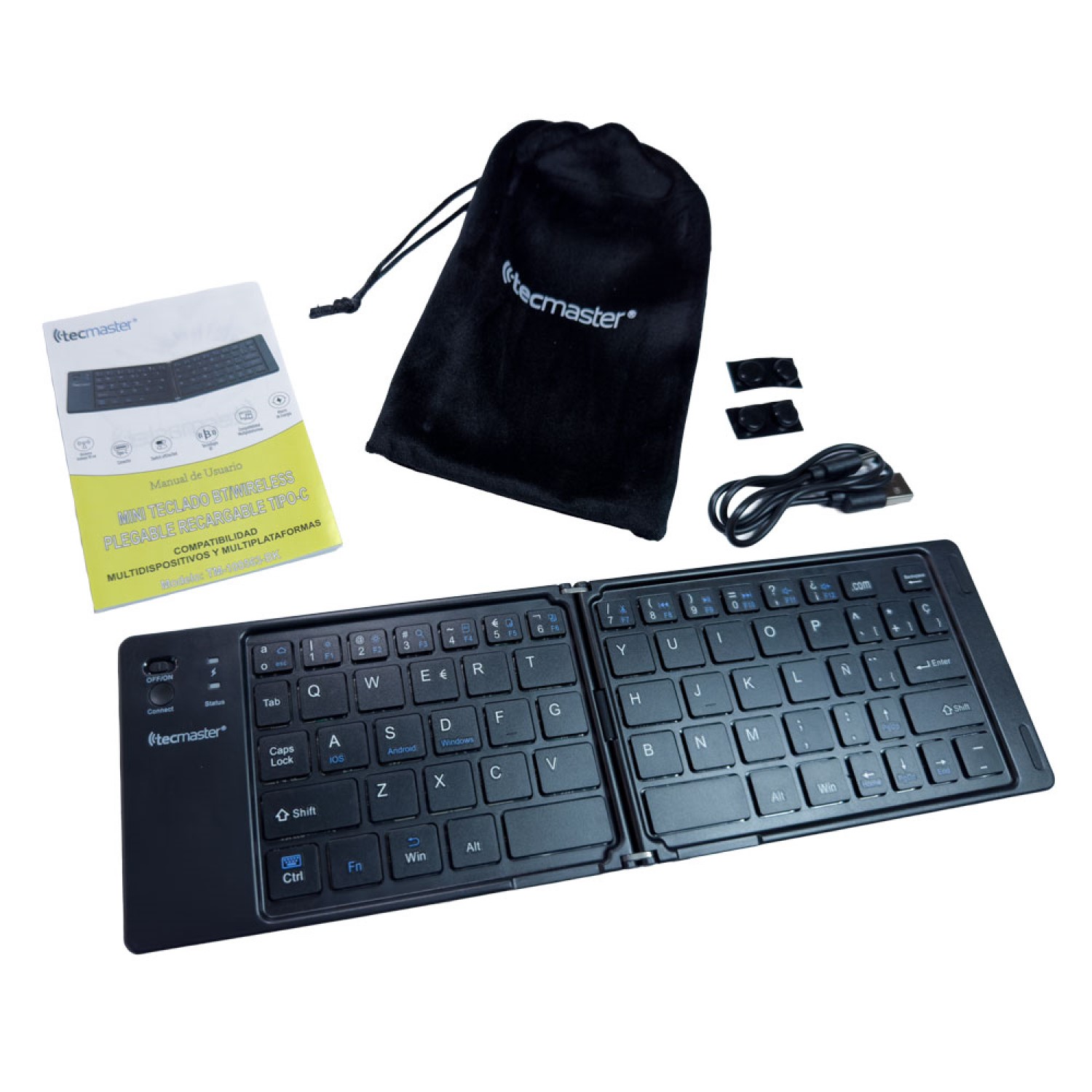 MINI-TECLADO PLEGABLE BT RECARGABLE TIPO-C TECMASTER - 7
