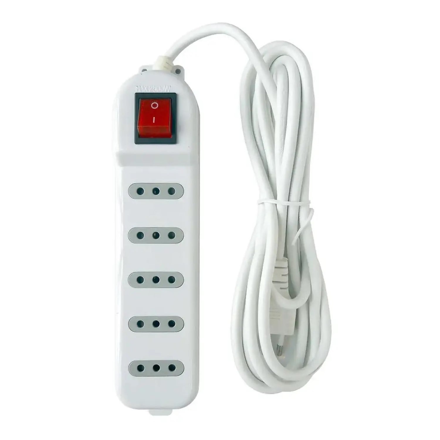 ALARGADOR CON PROTECCION 3MTS 5 POS ME-071W MACROTEL BLANCO - 1