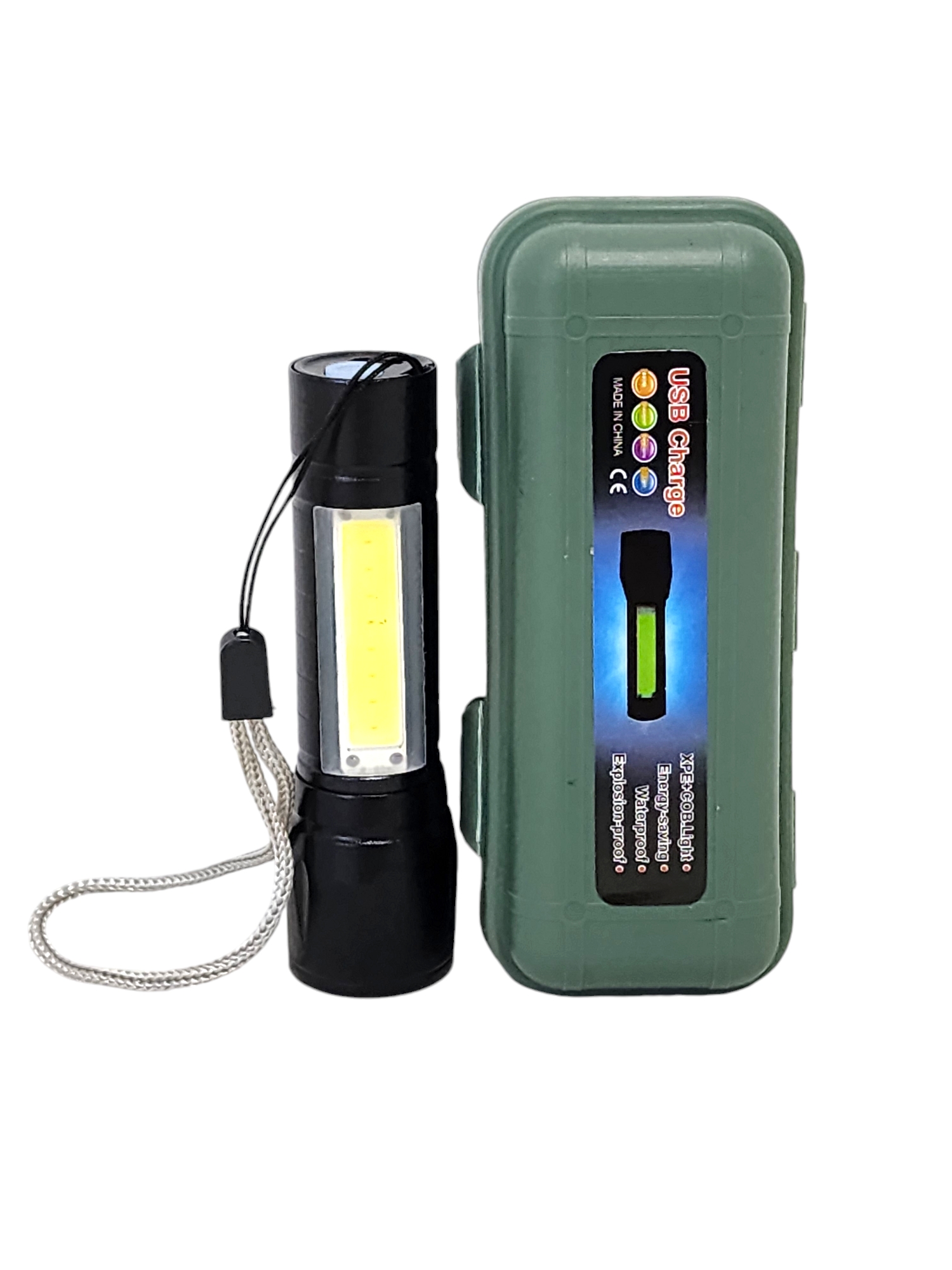 LINTERNA LED RECARGABLE  ZOOM COB + XPE PM401 - 4