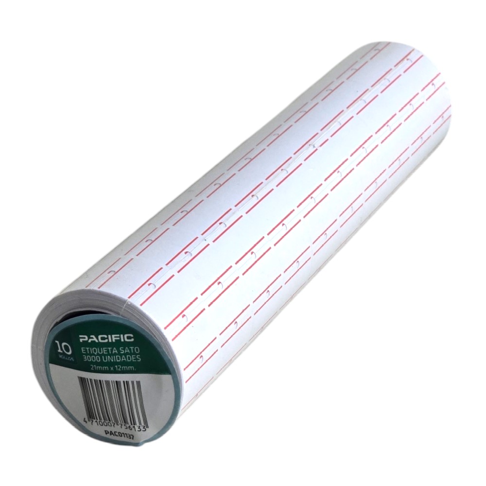 PACK 10 ROLLO 3.000 ETIQUETAS SATO STANDAR PACIFIC MX-5500 - 4