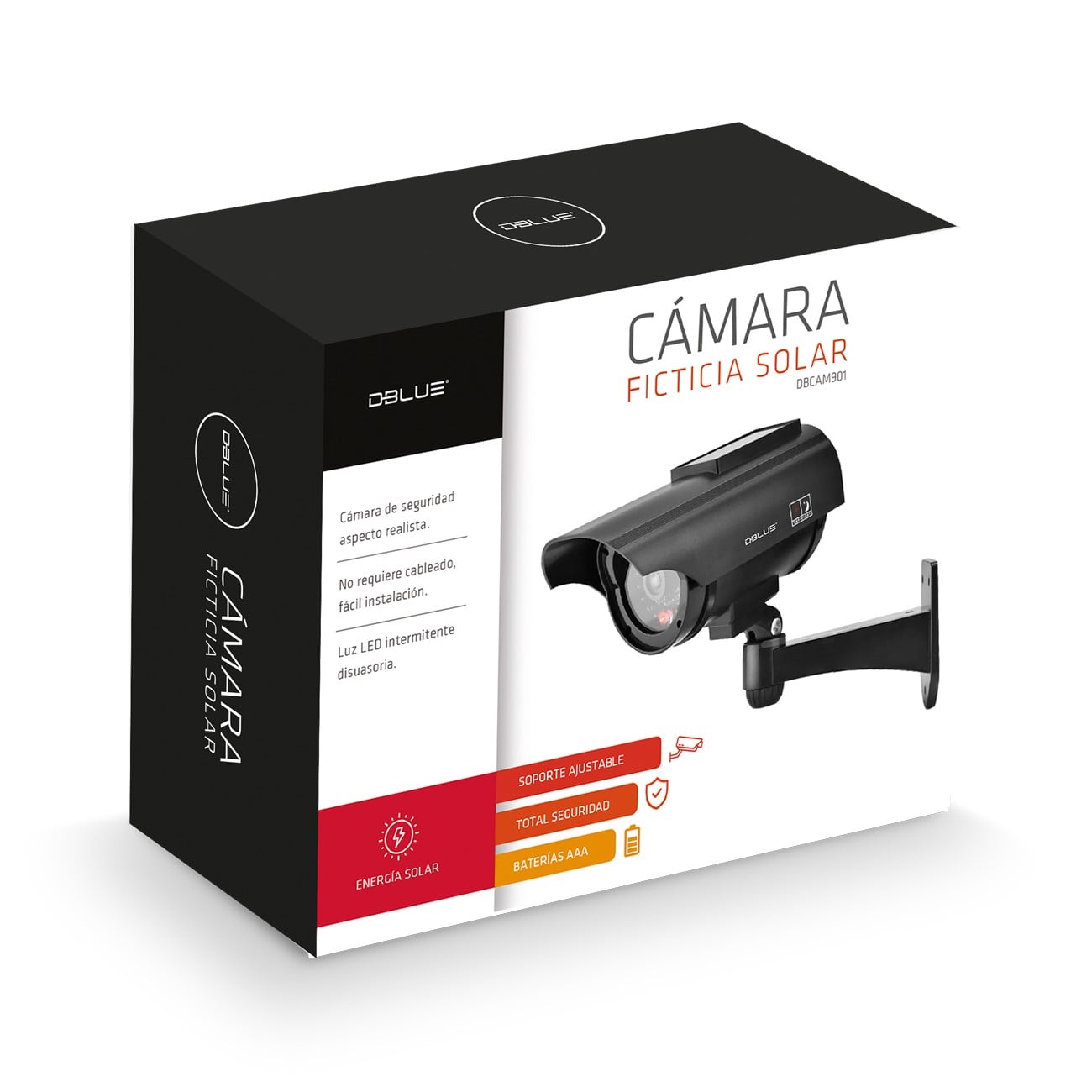 CAMARA DE SEGURIDAD FICTICIA SOLAR DBLUE DBCAM901 - 2