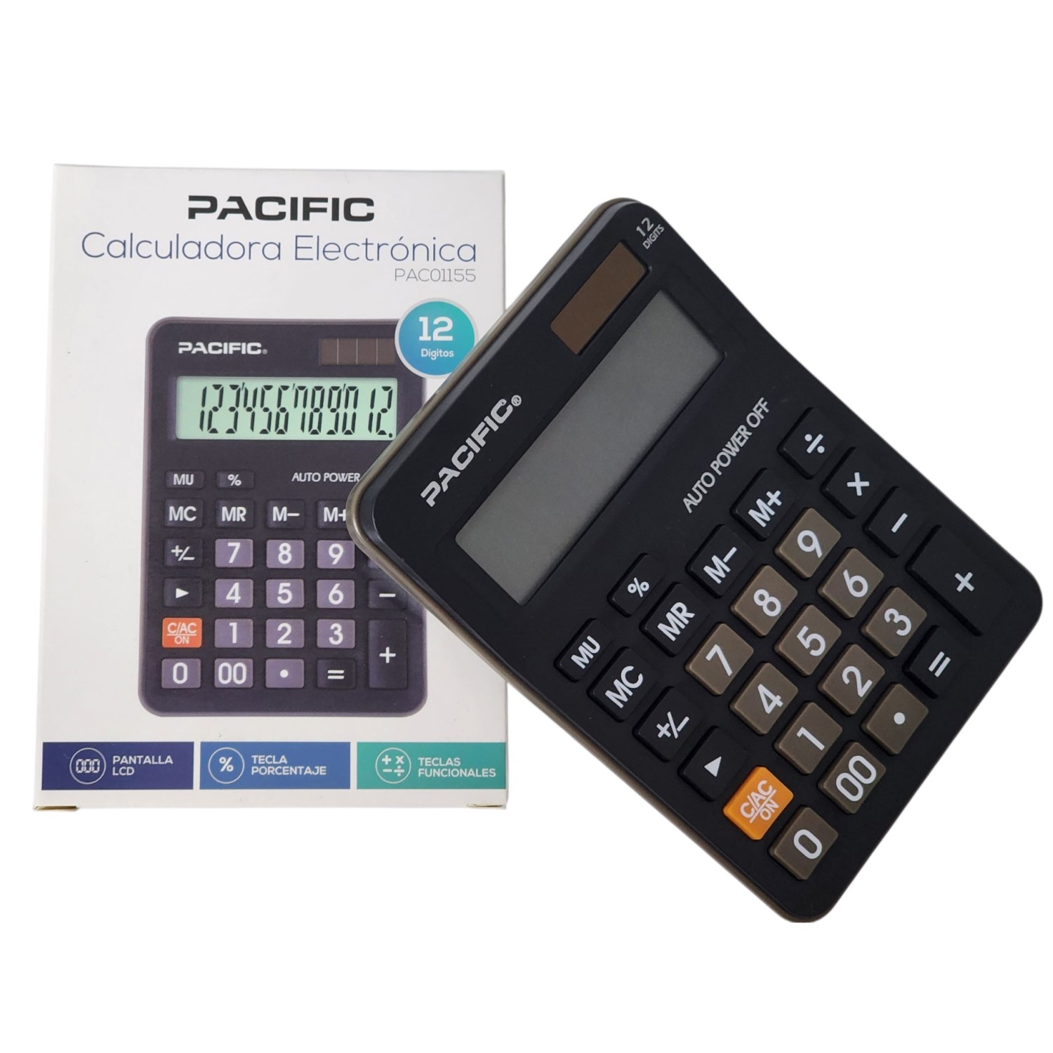CALCULADORA ELECTRONICA 12 DIGITOS PAC01155 PACIFIC - 5