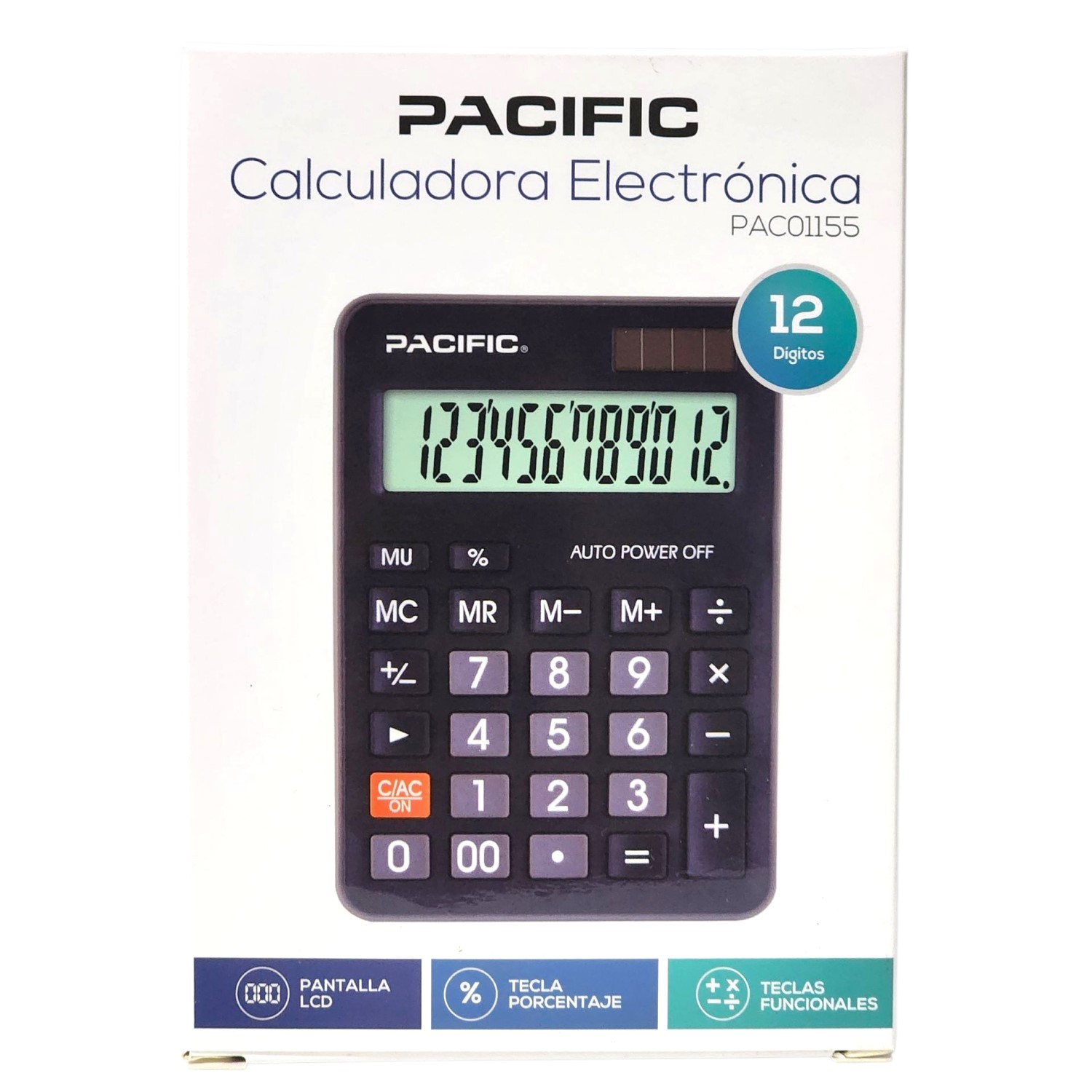 CALCULADORA ELECTRONICA 12 DIGITOS PAC01155 PACIFIC - 6