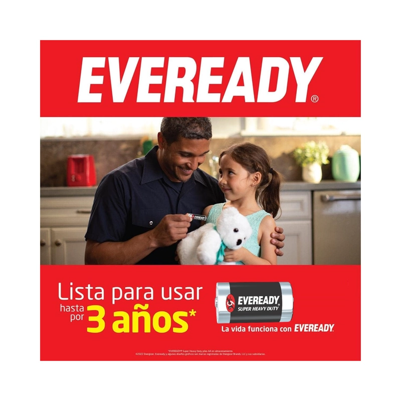 PACK 12 PILAS CARBON ZINC C 1.5V MEDIANA EVEREADY - 5