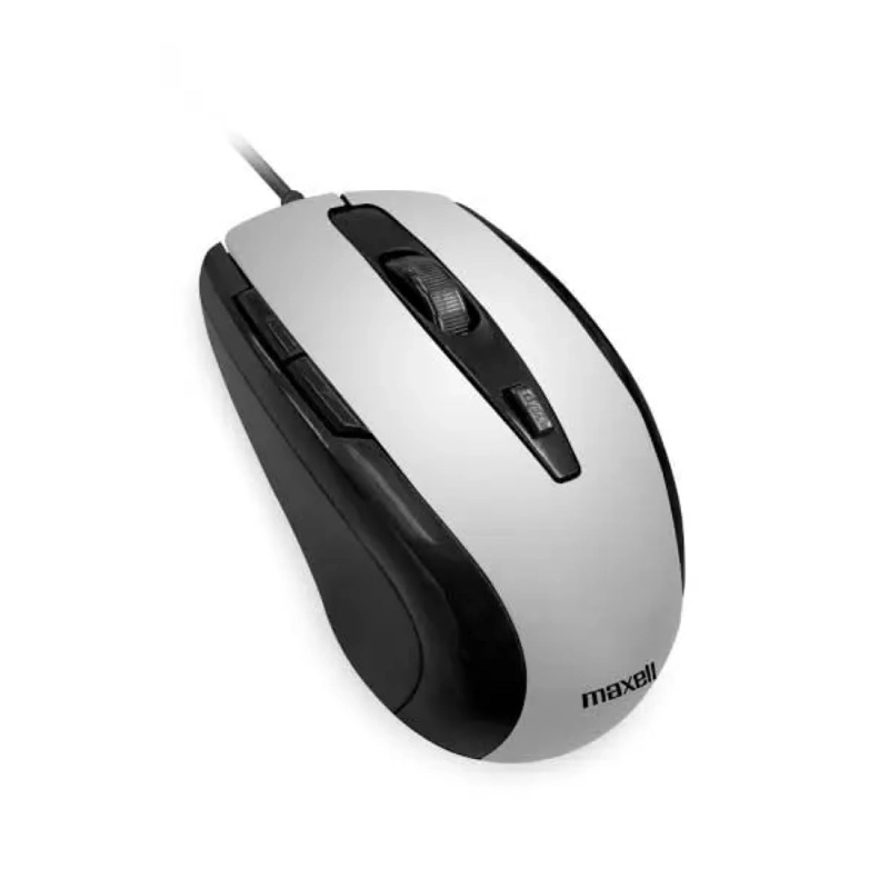MOUSE OPTICO 5 BOTONES CON CABLE USB MOWR-105 MAXELL SILVER - 2