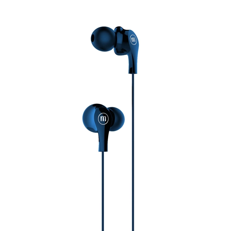 AUDIFONOS ULTRA BASS IN-MIC 3.5MM CON MICROFONO MAXELL AZUL - 2