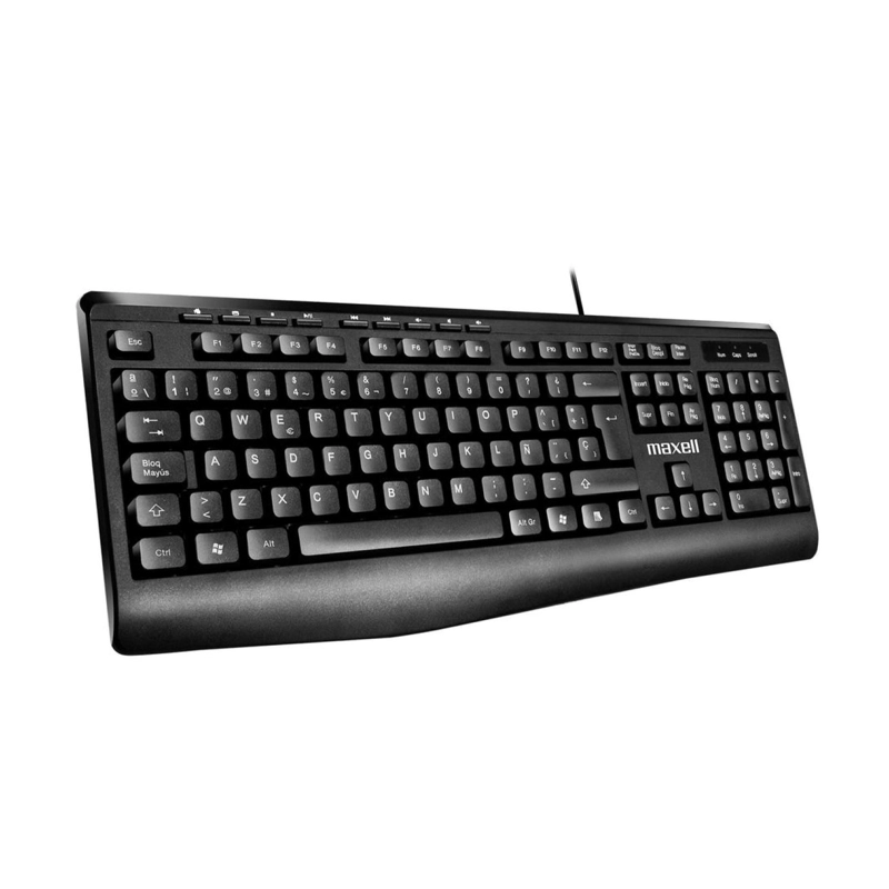 TECLADO MULTIFUNCIONAL KB-100 USB MAXELL NEGRO - 2