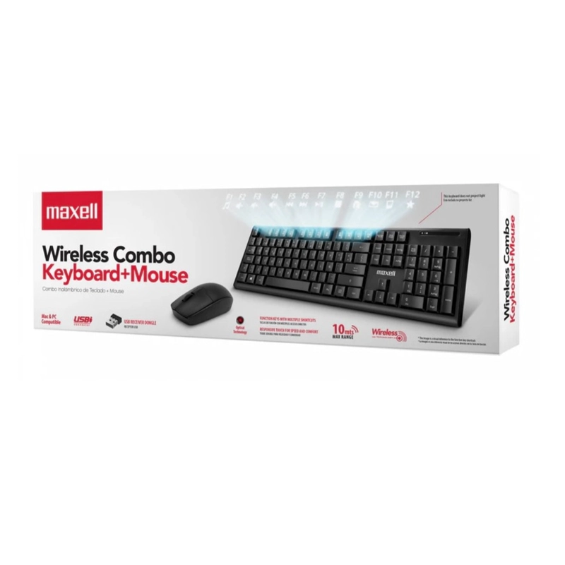 KIT COMBO TECLADO + MOUSE INALAMBRICO WKBC-200 MAXELL - 4
