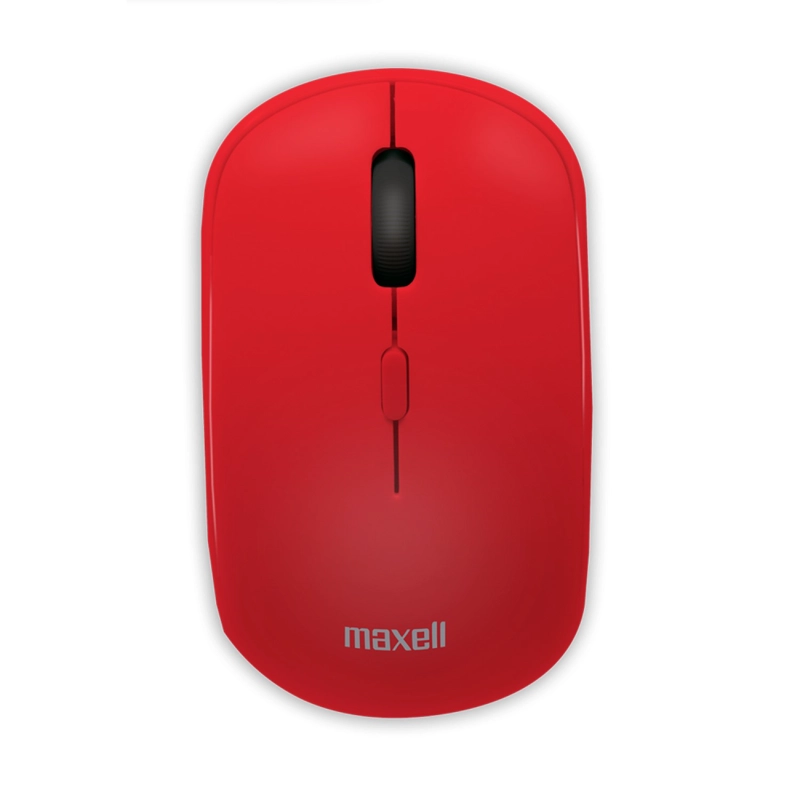 MOUSE INALAMBRICO ERGONOMICO 1600 DPI MOWL-100 MAXELL ROJO