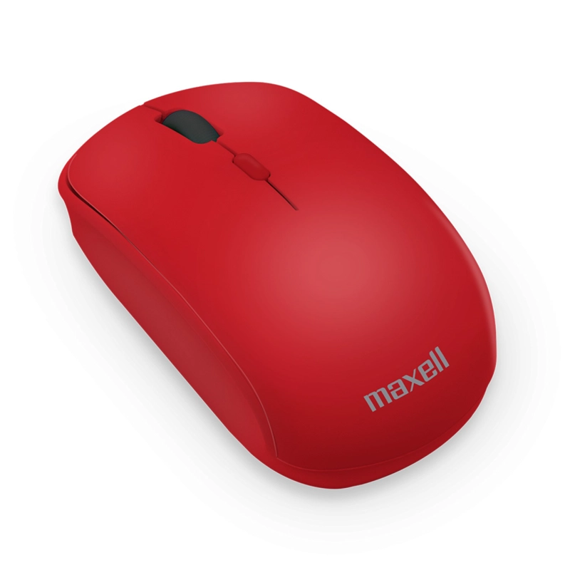 MOUSE INALAMBRICO ERGONOMICO 1600 DPI MOWL-100 MAXELL ROJO - 2