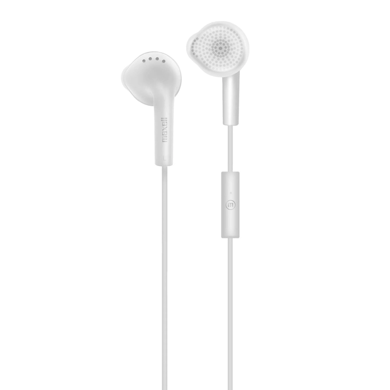 AUDIFONOS STEREO EARBUDS CON MIC EB-MIC 3.5MM MAXELL BLANCO - 2