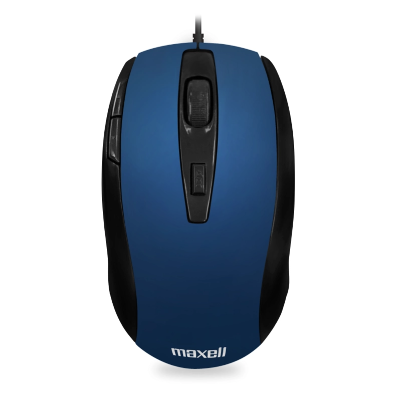 MOUSE OPTICO 5 BOTONES CON CABLE USB MOWR-105 MAXELL AZUL - 1
